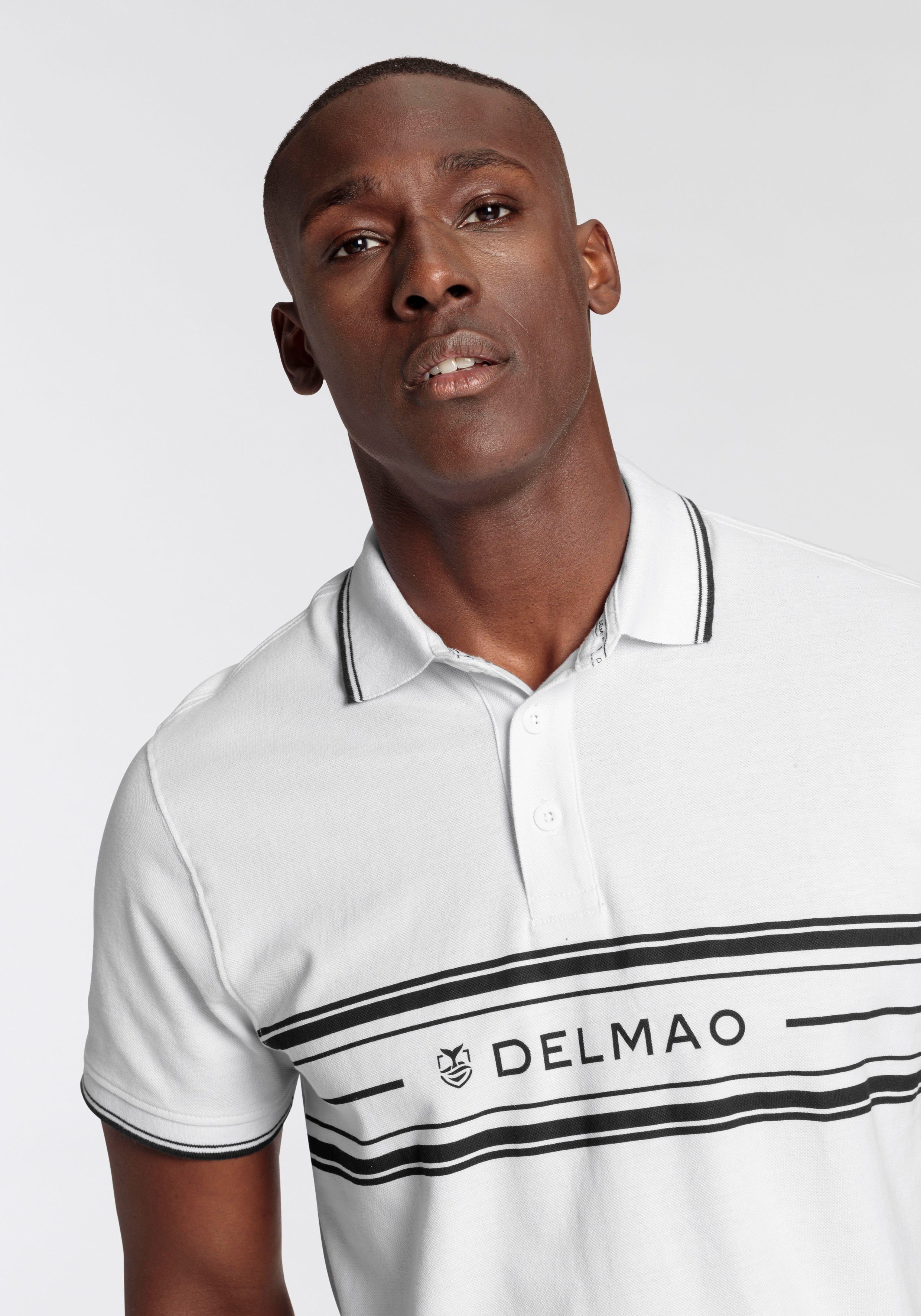 DELMAO Poloshirt met print