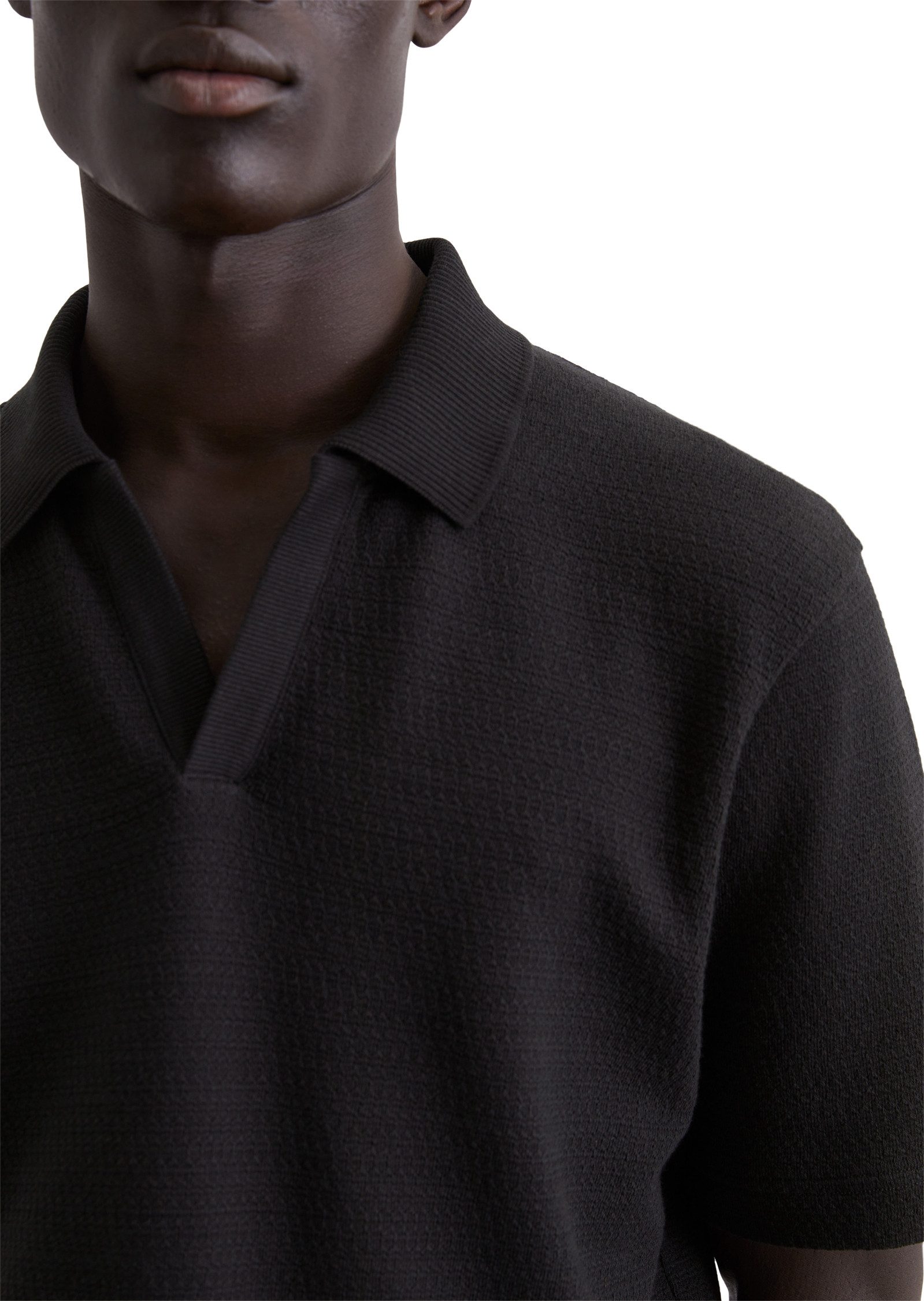 Marc O'Polo Poloshirt met een fijne structuur