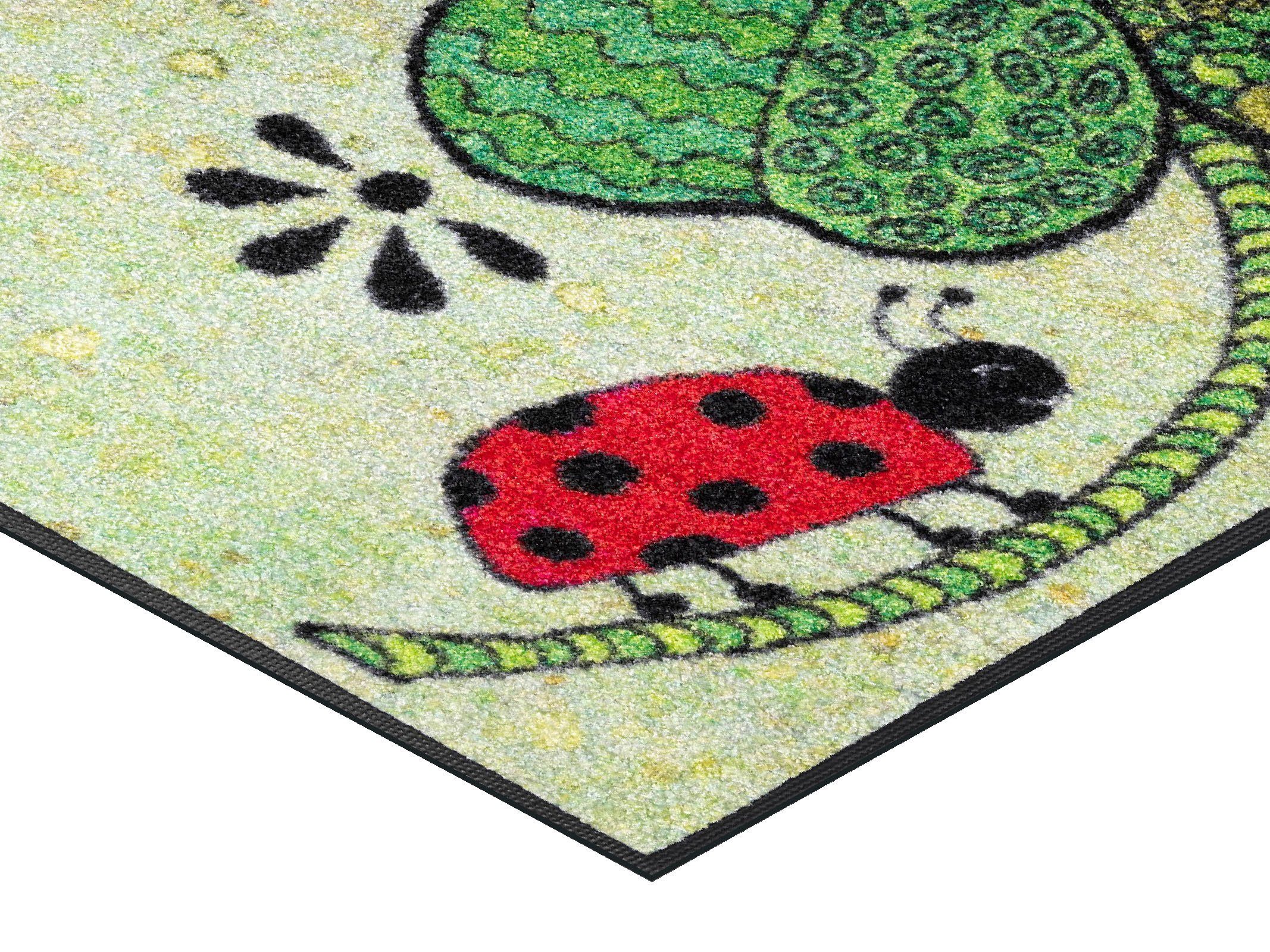 wash+dry by Kleen-Tex Mat Geluk op je pas Inloopmat, motief klaver, antislip, wasbaar