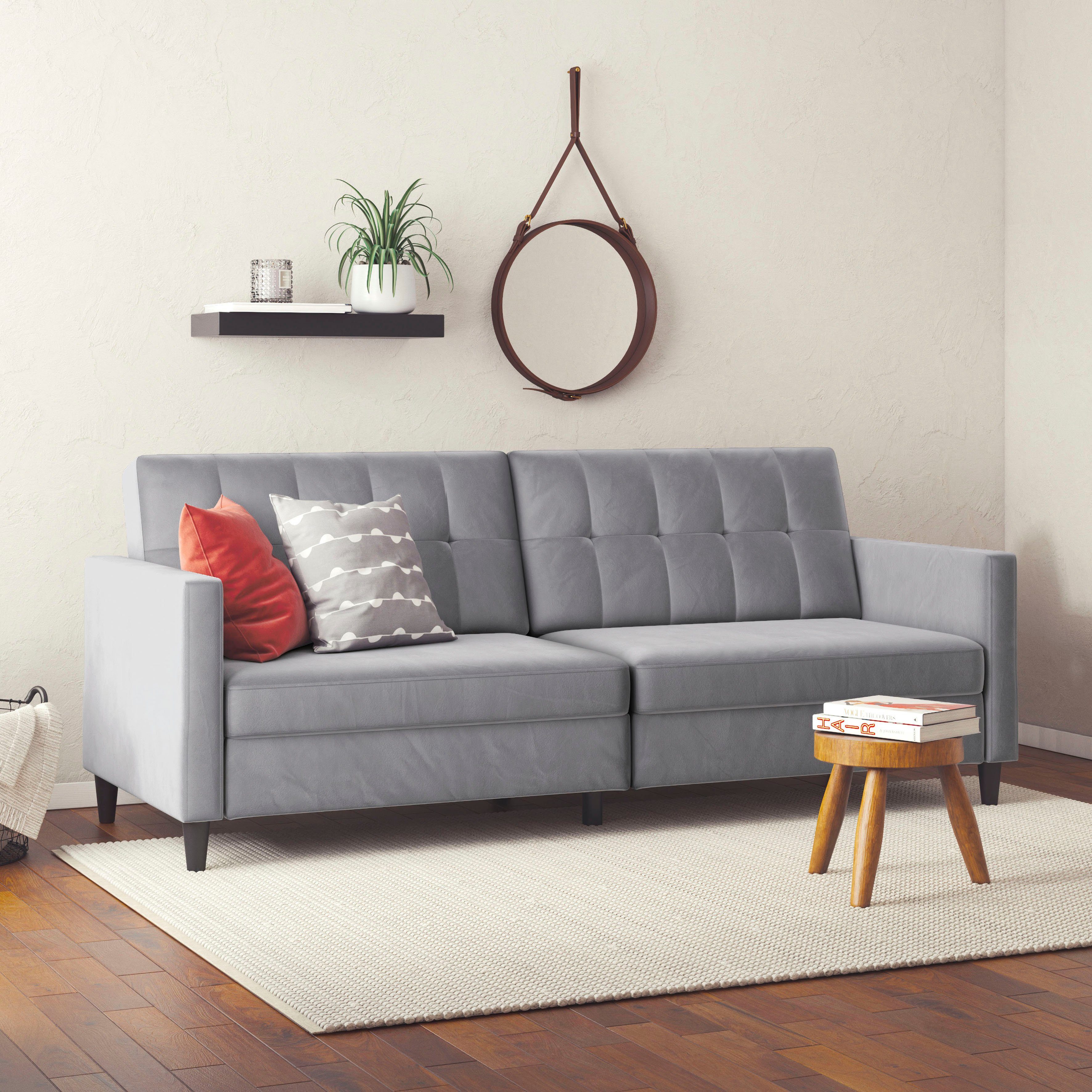 Dorel Home 3-zitsbank Hartford II Slaapfunctie, rugleuning 2-delig, 3-voudig verstelbaar, zithoogte 43 cm