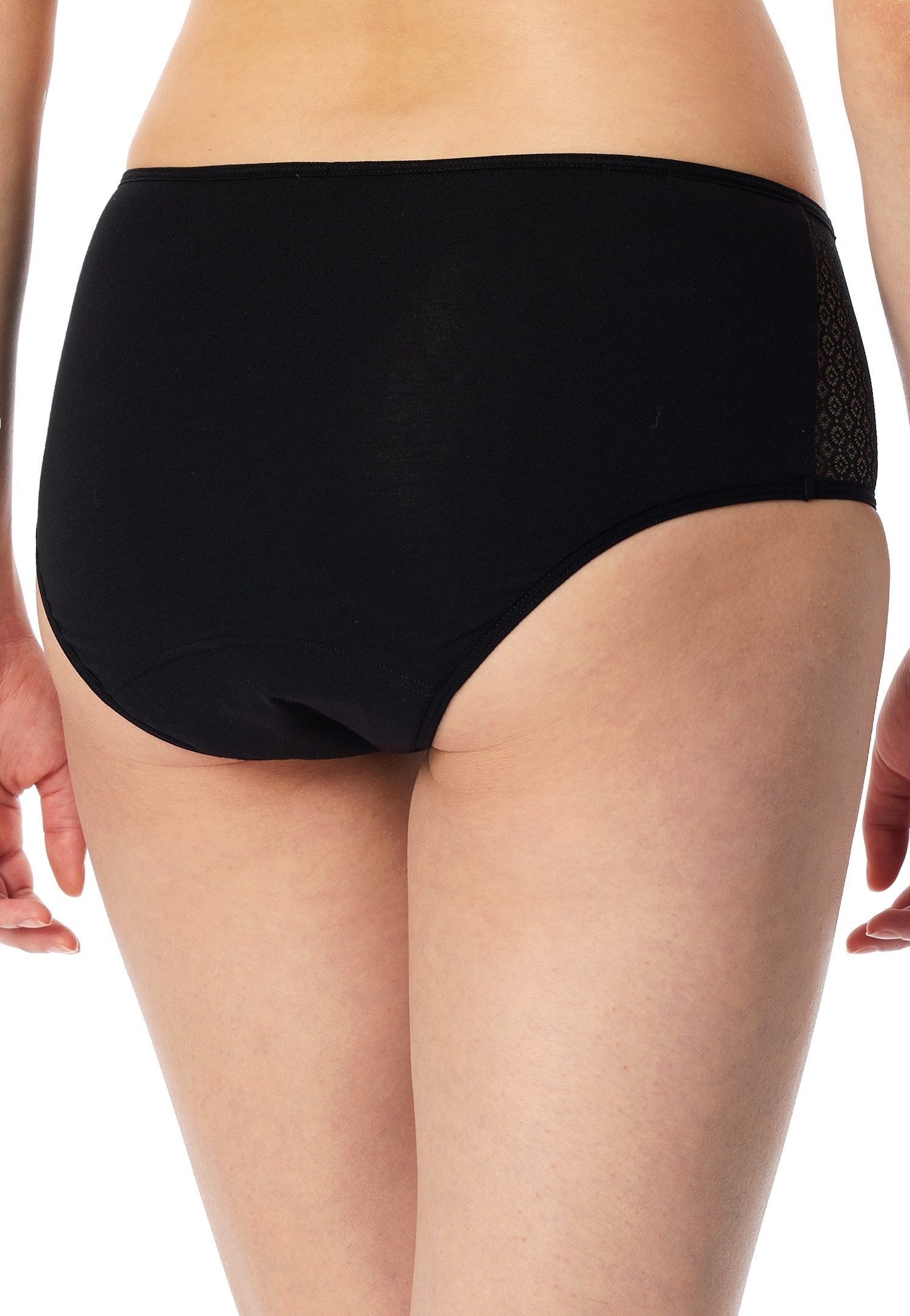 Schiesser Menstruatieslip Secret Care met kanten inzet opzij (-)