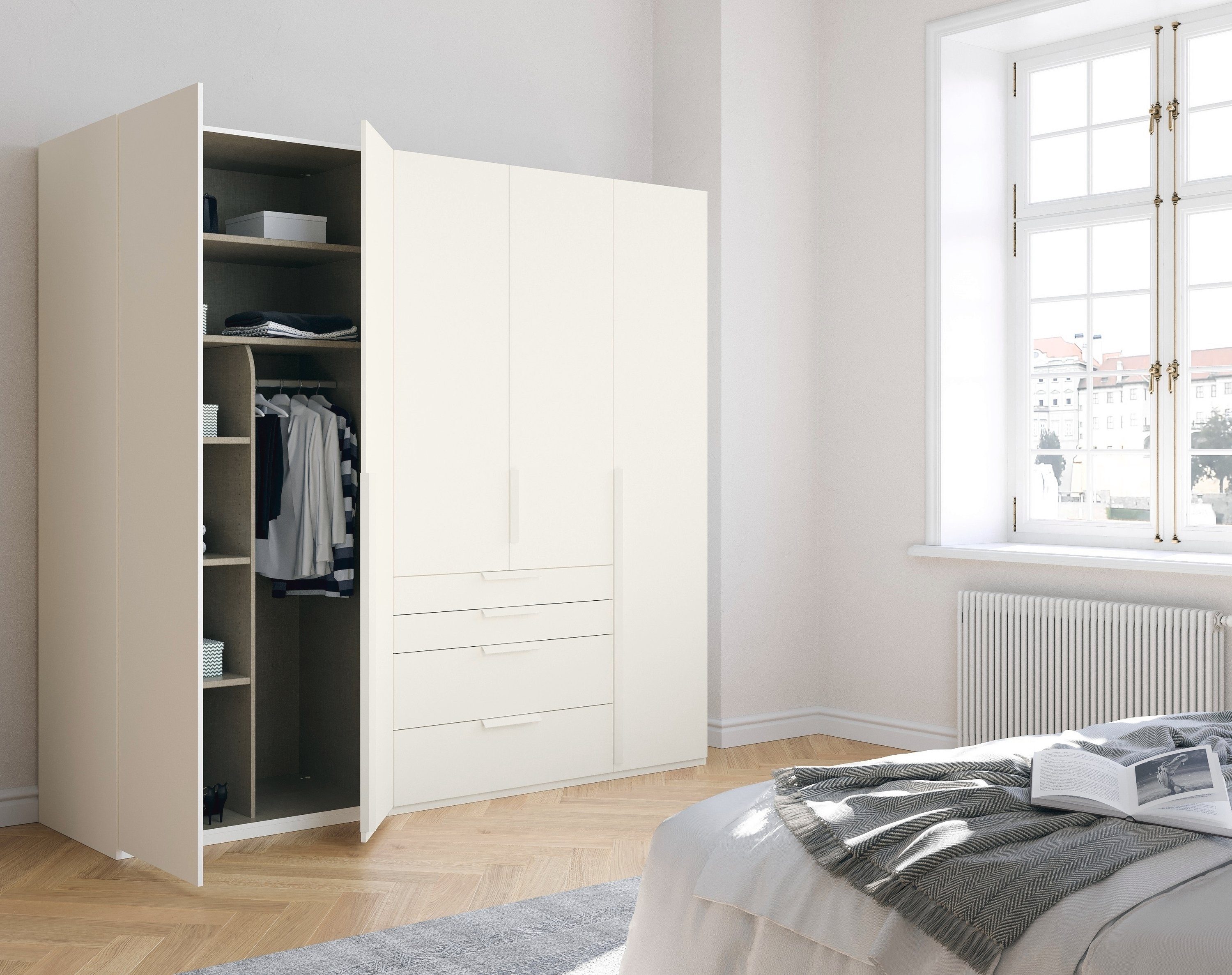rauch Draaideurkast Purisma met laden en vele accessoires, met soft-closefunctie