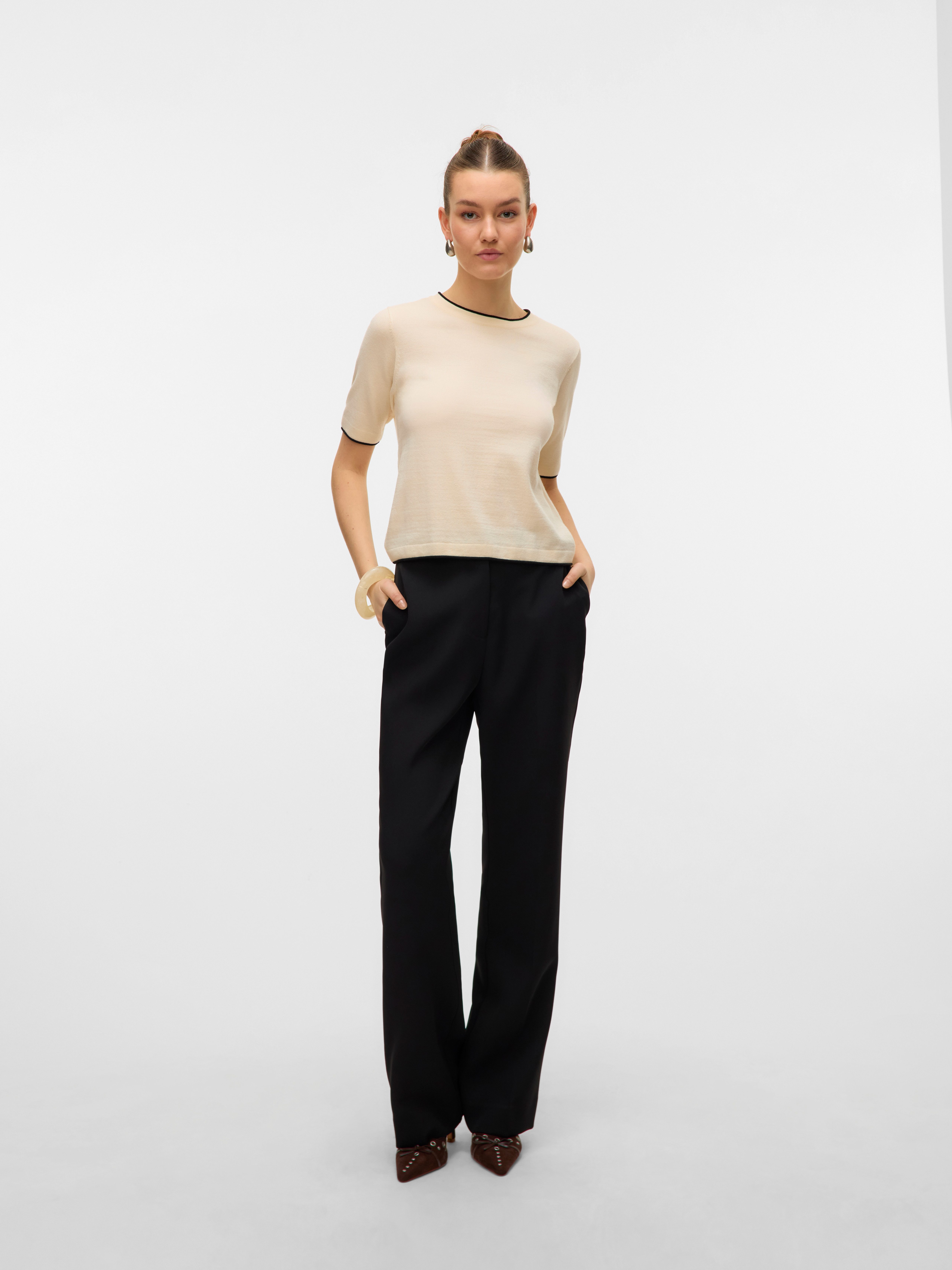 Vero Moda Trui met korte mouwen VMBREEZE SS O-NECK PULLOVER BOO