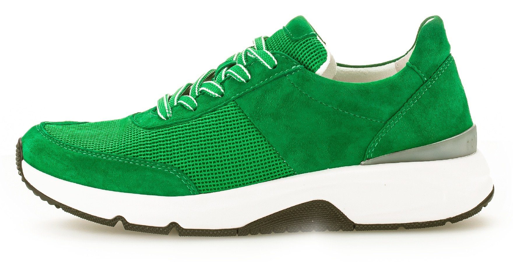 Gabor Rollingsoft Sneakers met sleehak vrijetijdsschoen, lage schoen, veterschoen, logo op de hiel