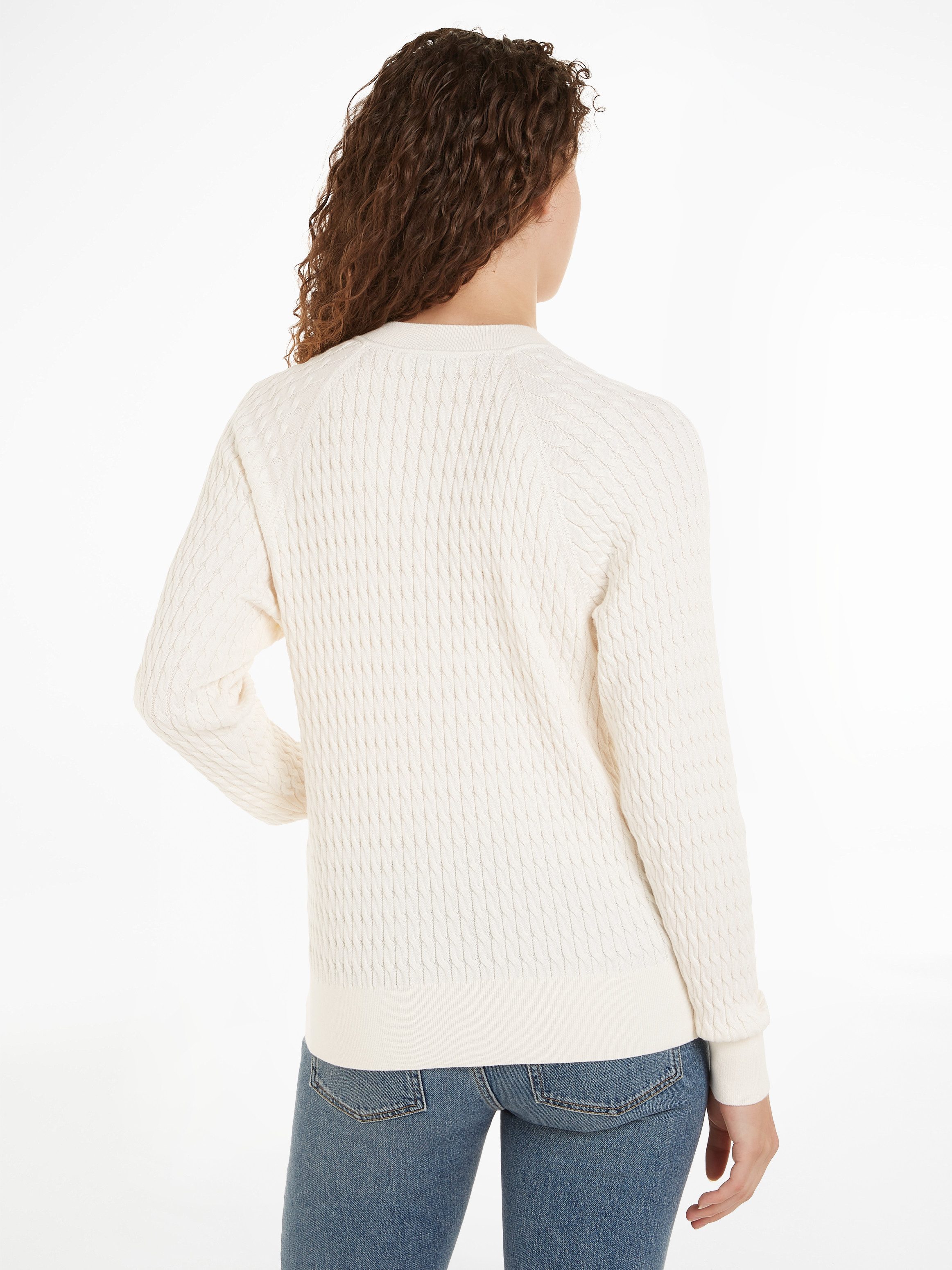 Tommy Hilfiger Trui met ronde hals CO CABLE C-NK SWEATER