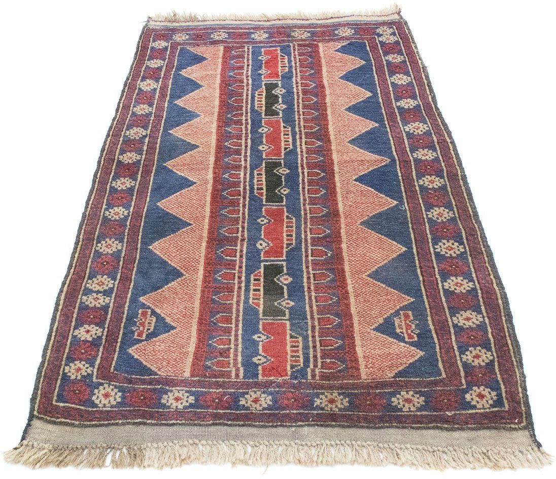 morgenland Wollen kleed Belutsch vloerkleed met de hand geknoopt blauw handgeknoopt