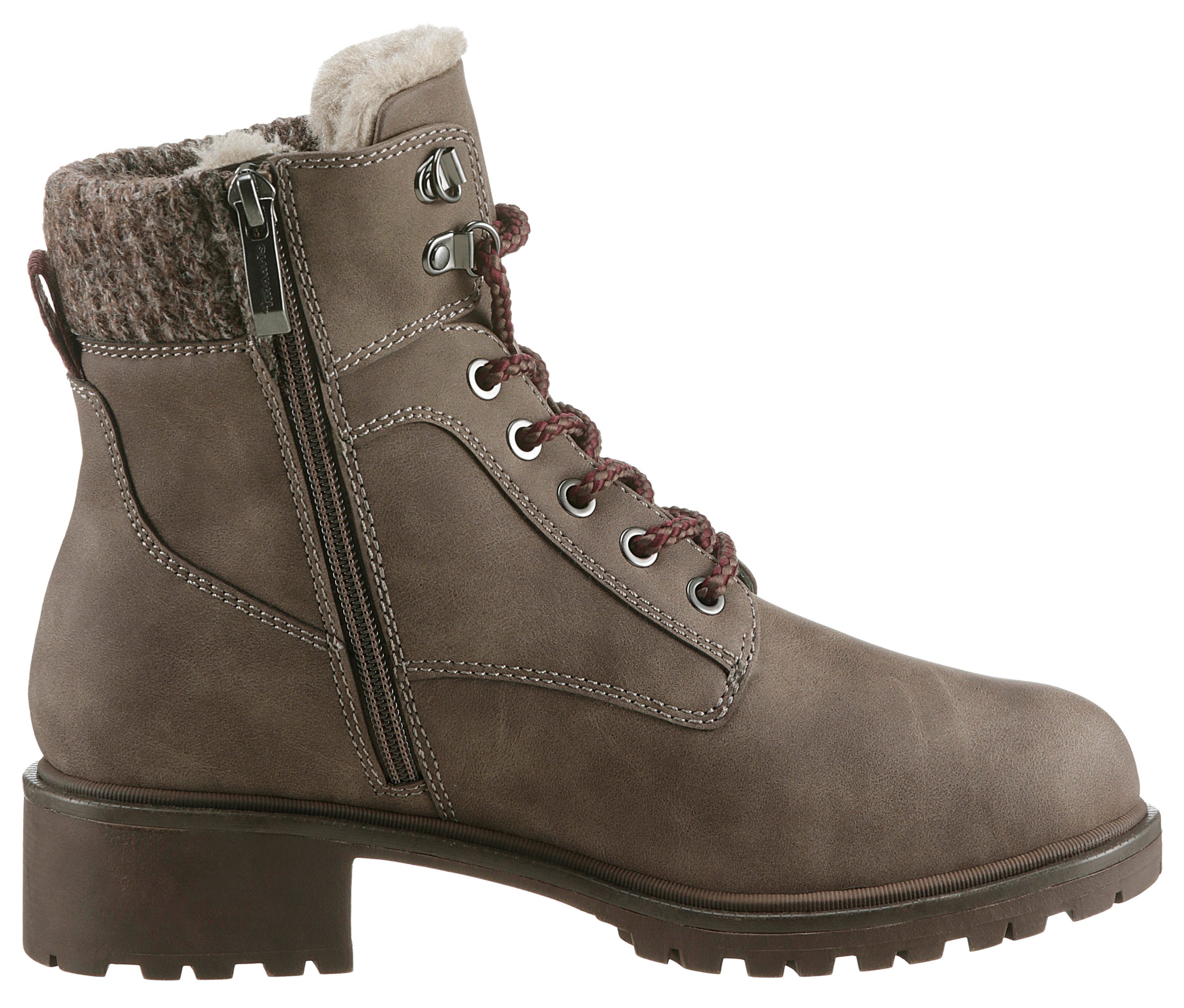 Tamaris Winterlaarzen blokhak, veterschoenen, winter enkellaars met duo tex-uitrusting