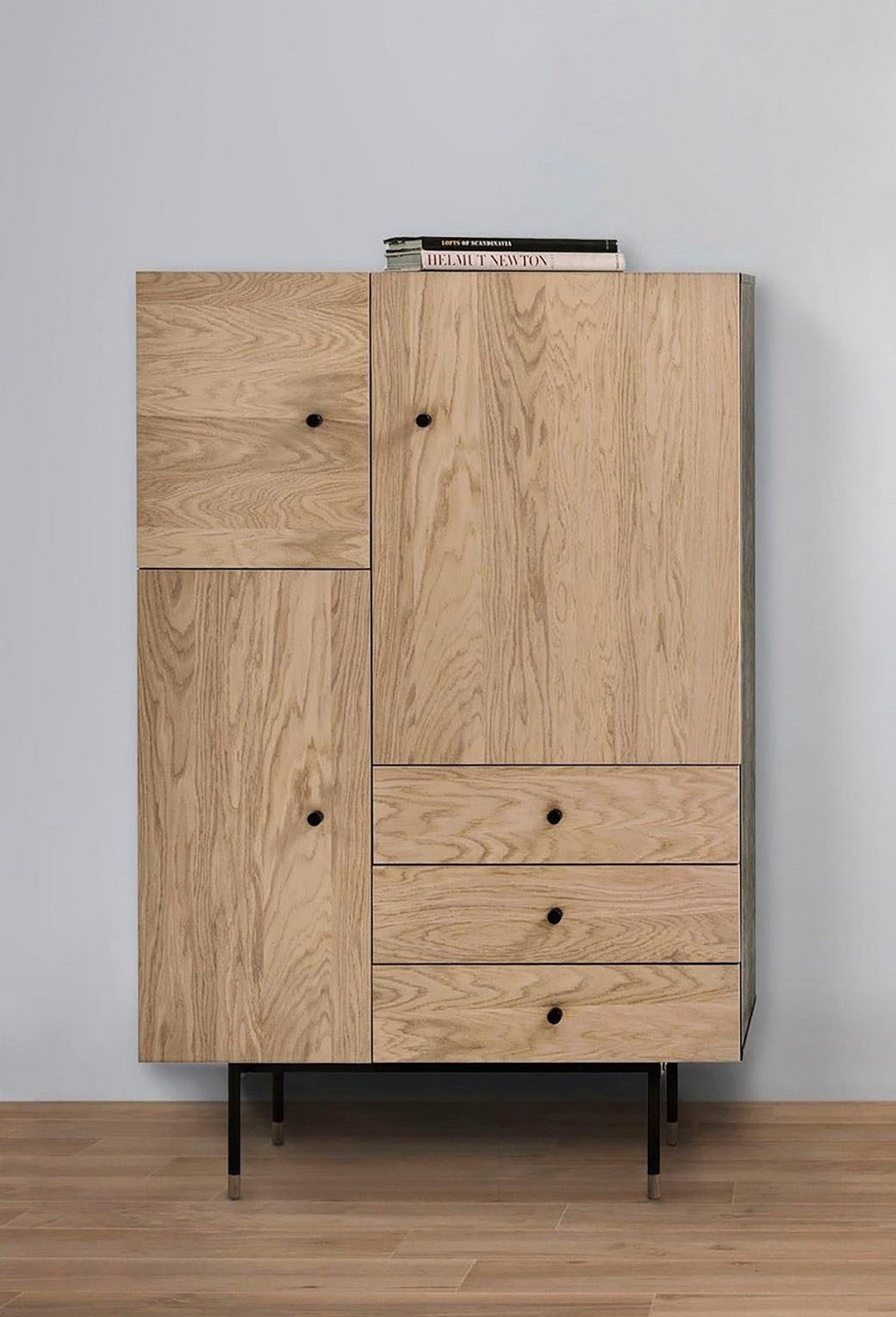 Woodman Highboard Jeugd Kommode Opbergkast met soft close functie, breedte 90 cm highboards zwart