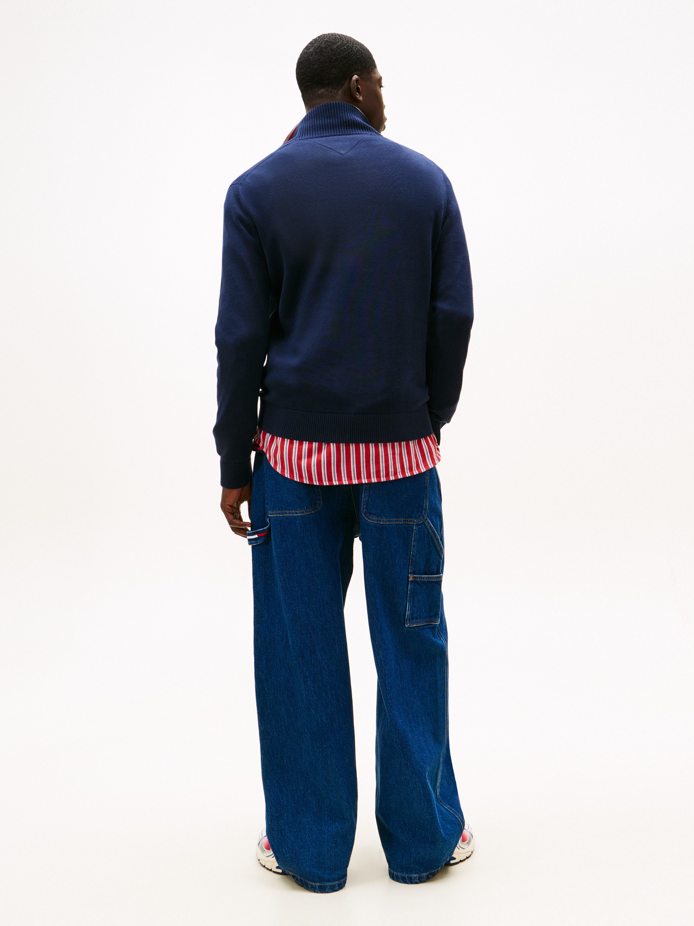 TOMMY JEANS Gebreide trui TJM SLM ESS LIGHT ¼ ZIP SWTR EXT