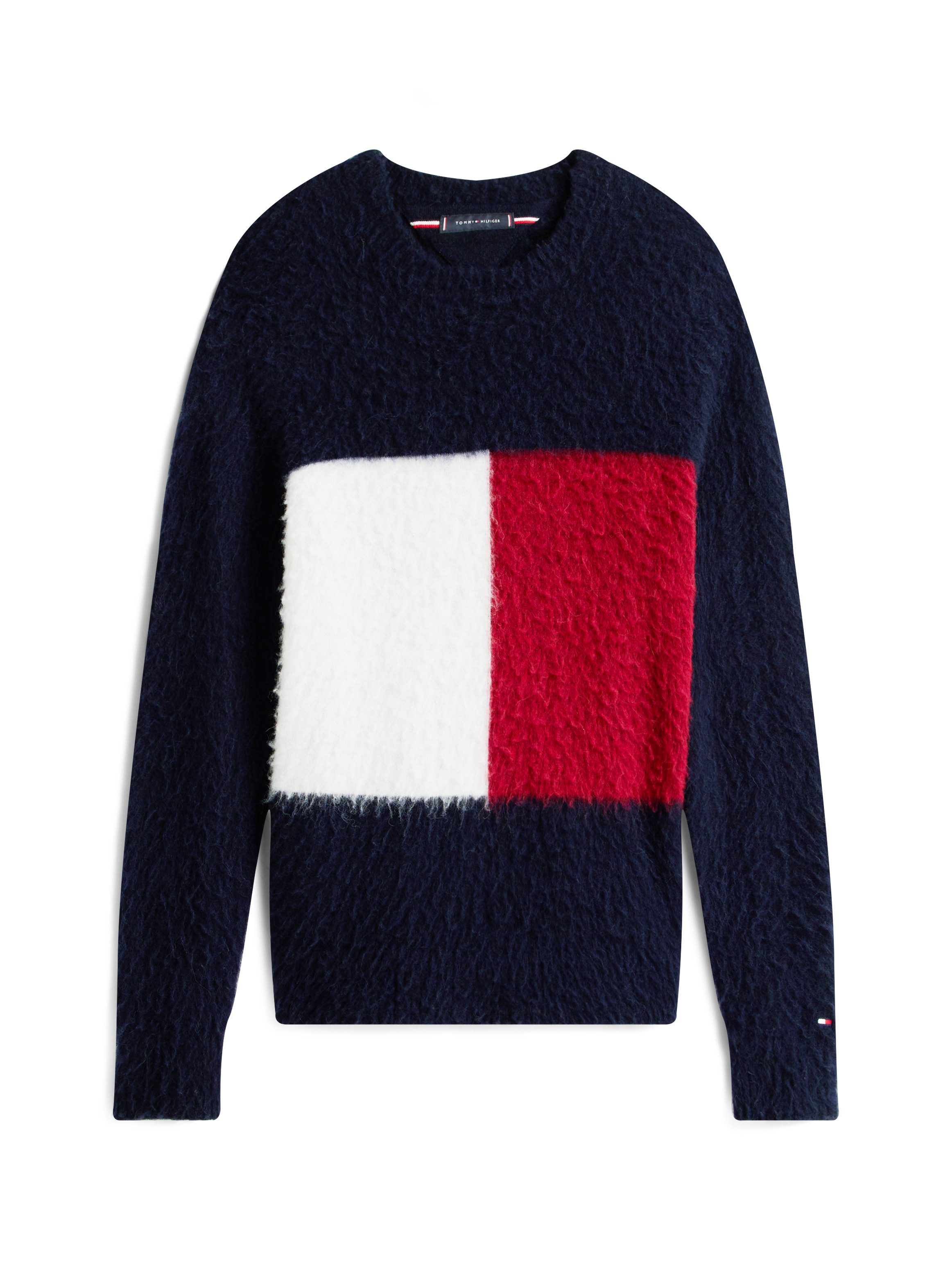 Tommy Hilfiger Gebreide trui ALPACA BLEND BIG FLAG CREW NECK