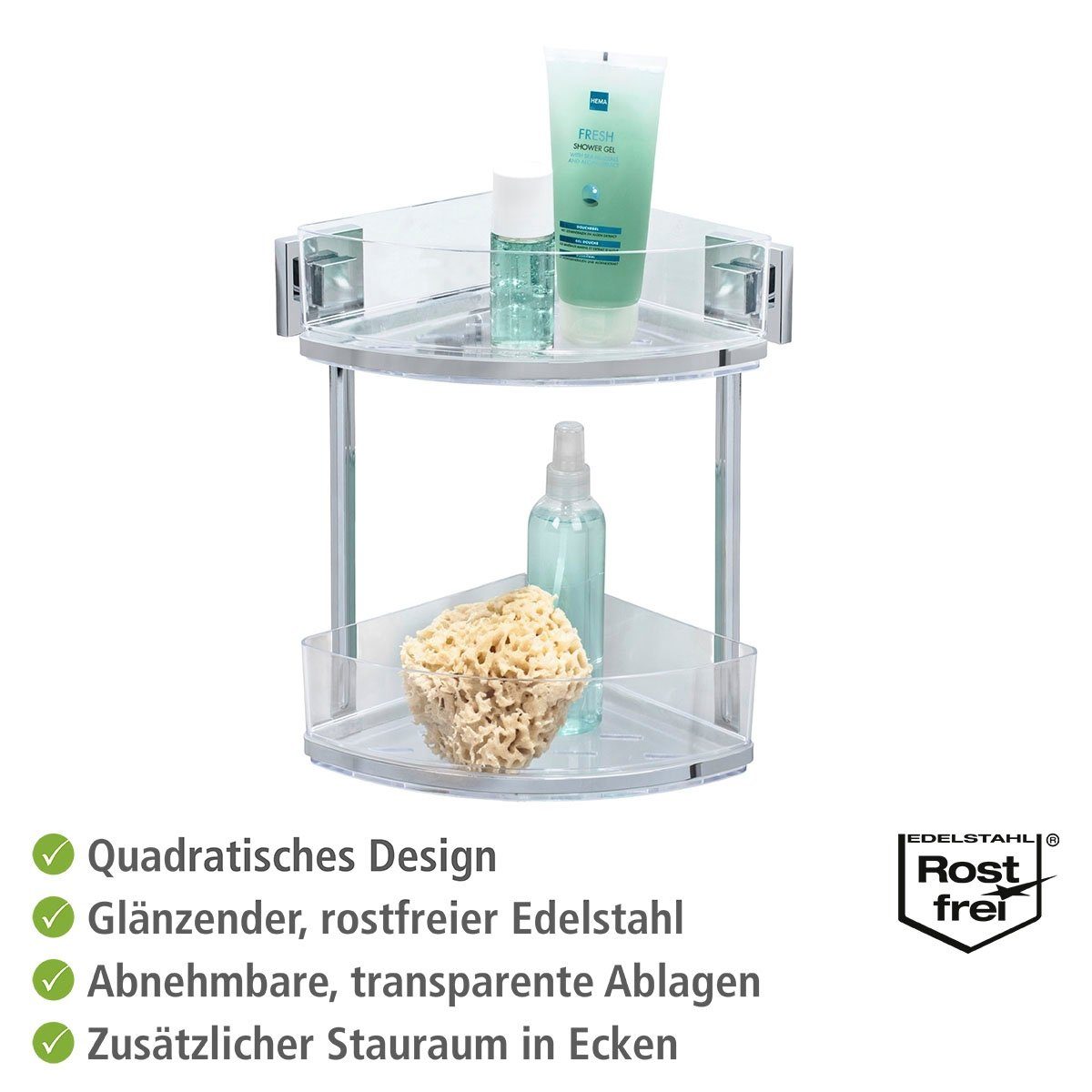 WENKO Hoekrek Vacuum-Loc Quadro
