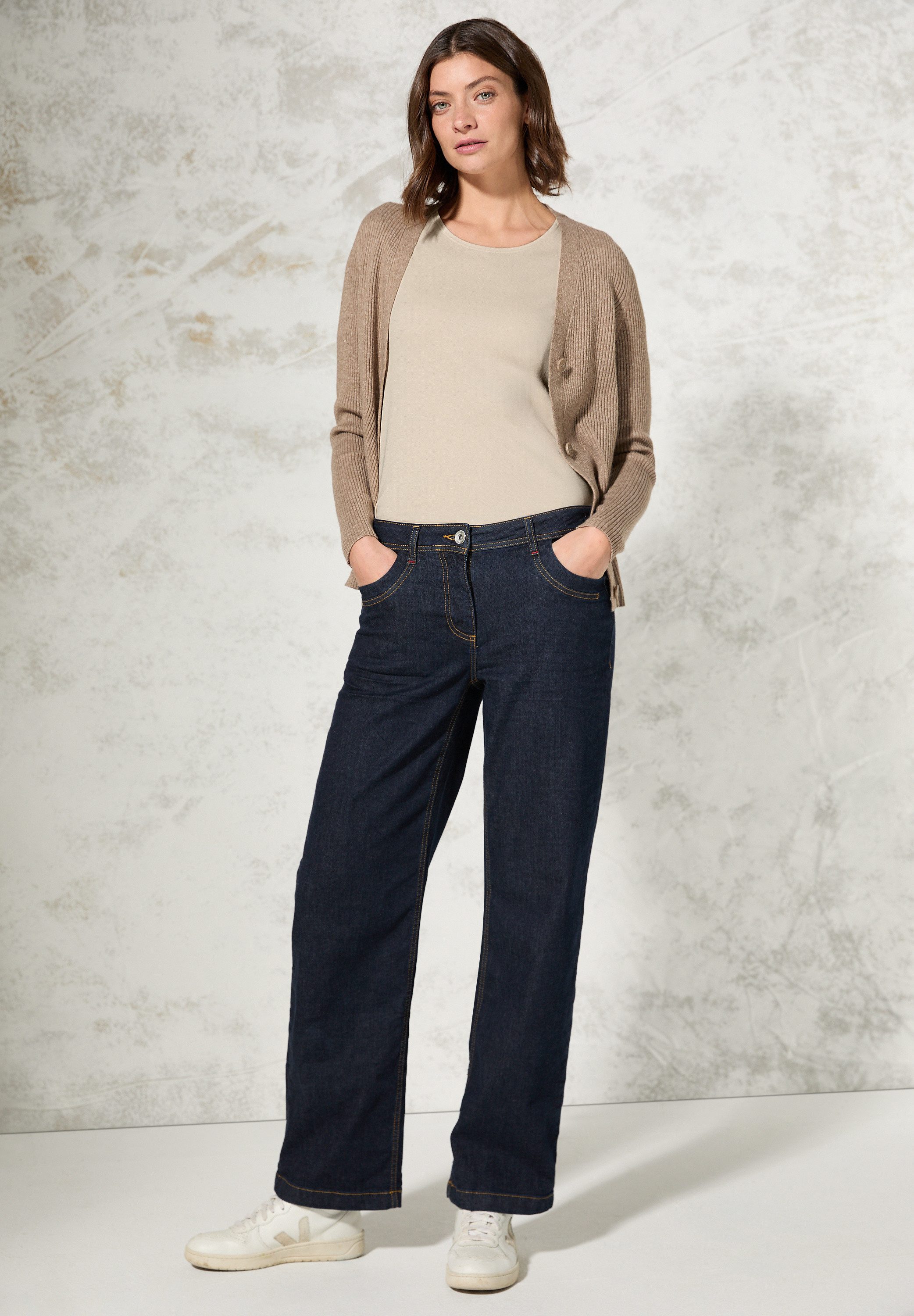 Cecil Shirt met ronde hals Stijl Lena met korte mouwen