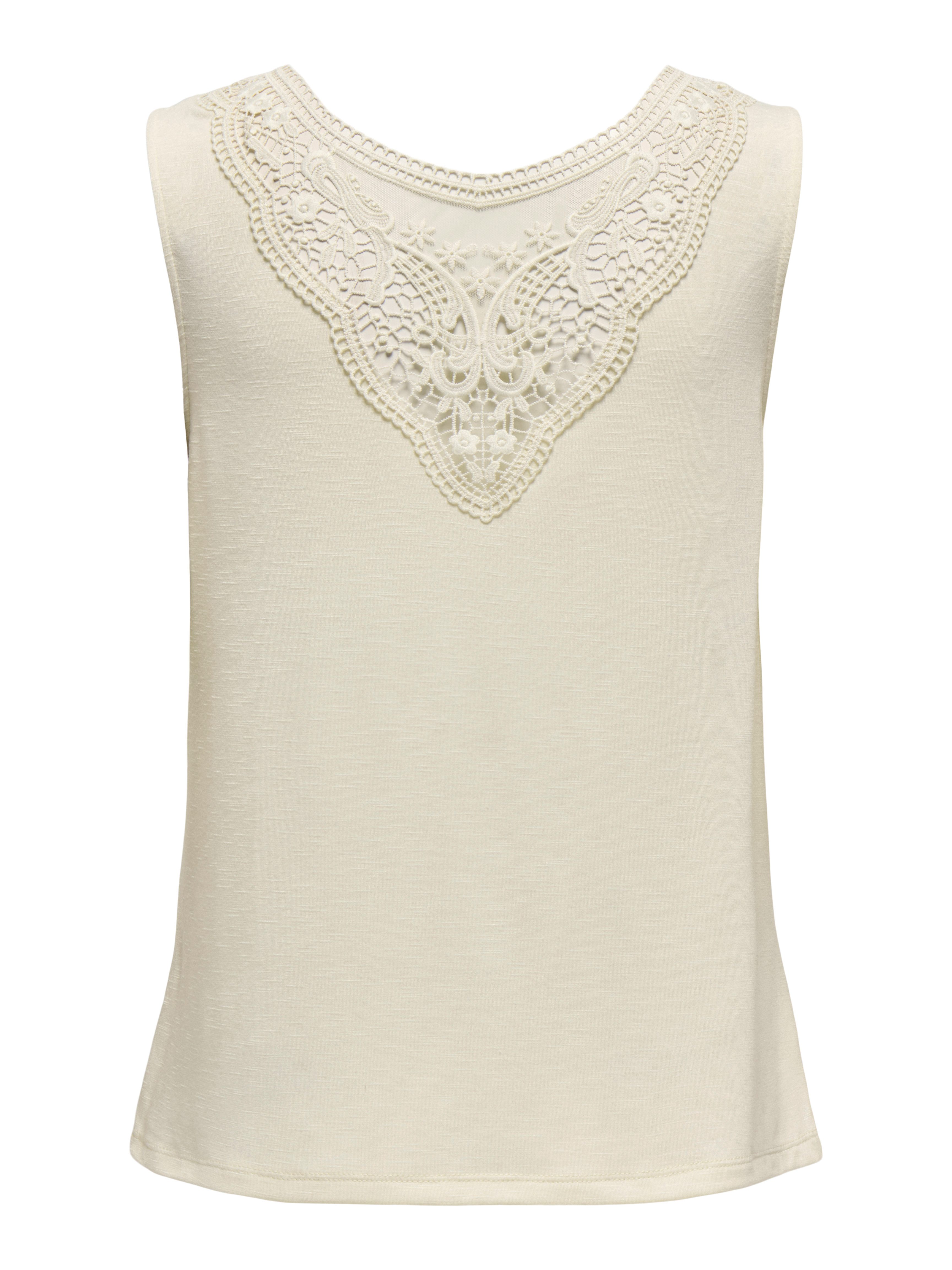 Only Kanten top ONLFREDA S/L U-NECK MIX TOP BOX JRS