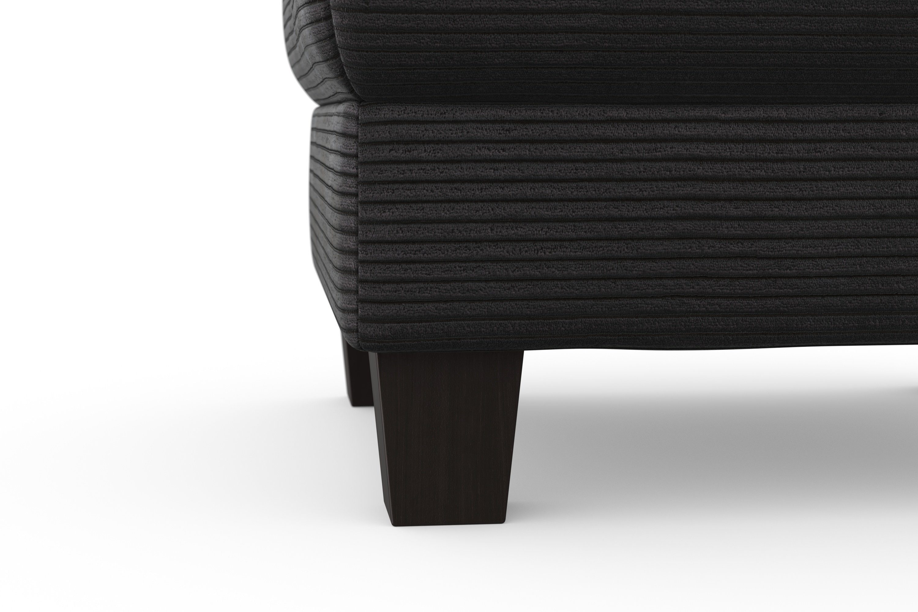 Home affaire Hocker Summer met bergruimte, cord-bekleding, wengékleurige houten poten