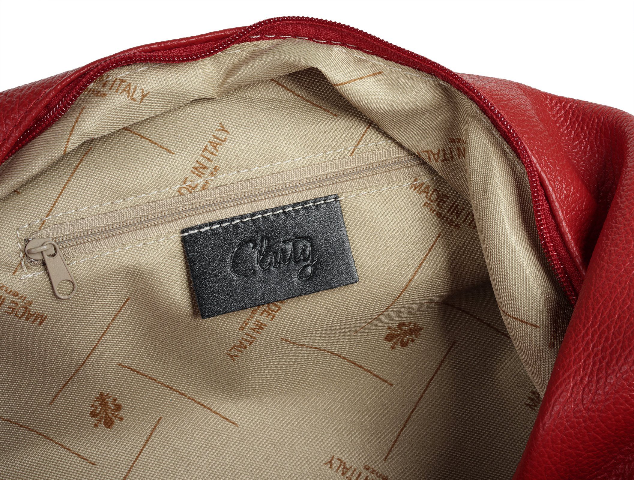 Cluty Shopper echt leer, made in italy