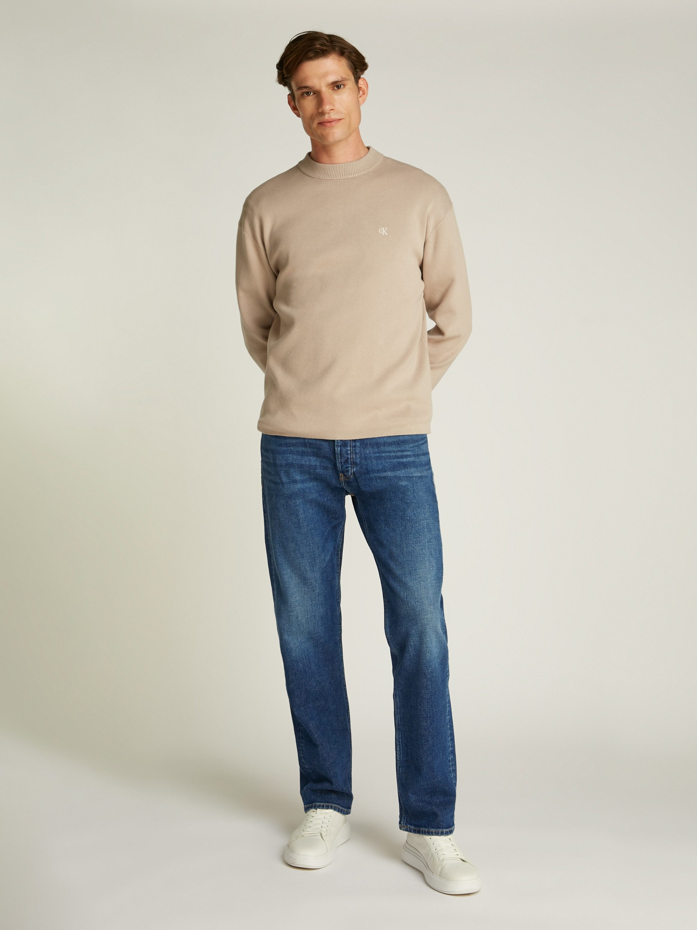 Calvin Klein Straight jeans STANDARD STRAIGHT Muntzakje, logo borduursel