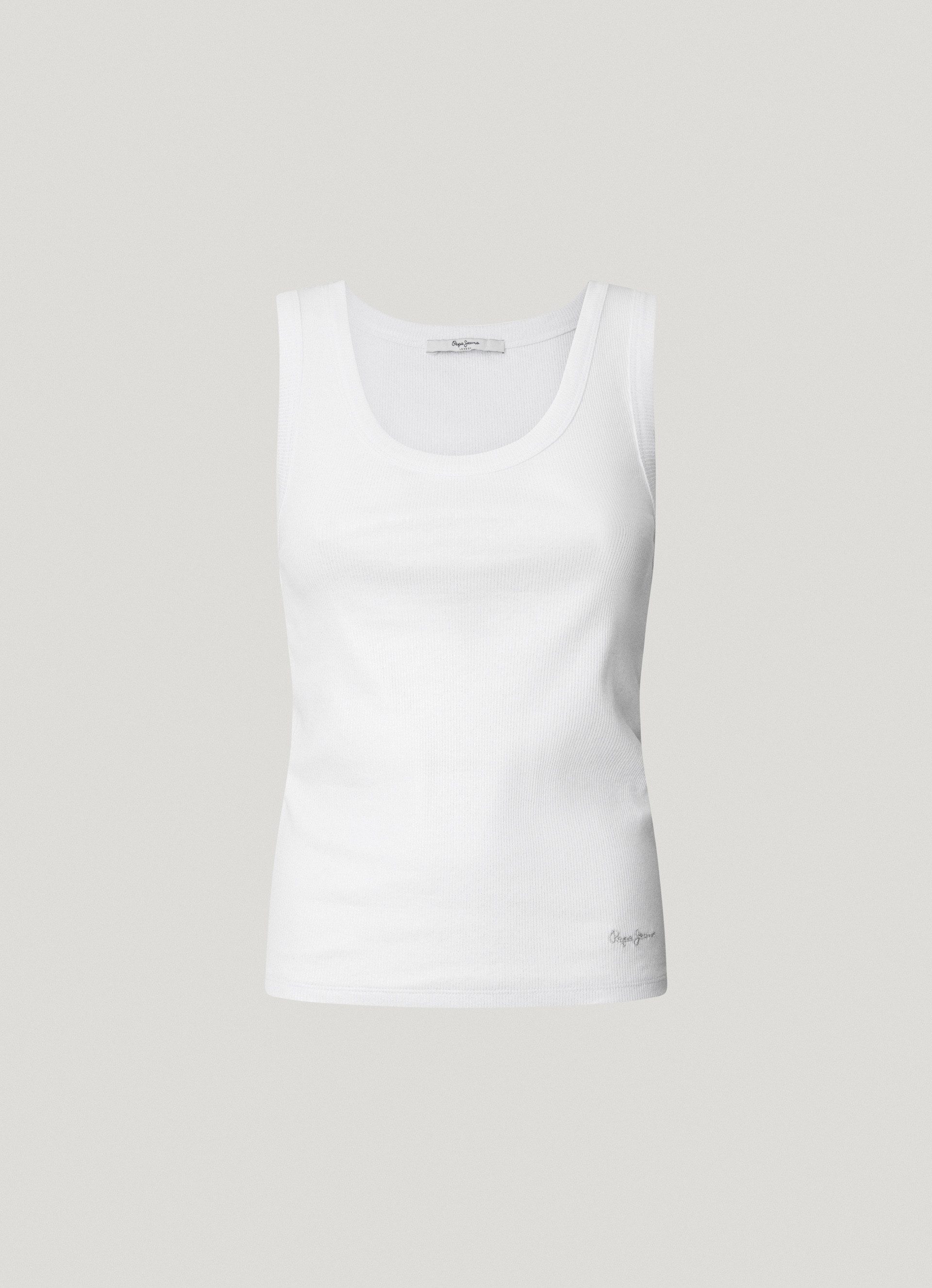 Pepe Jeans Tanktop Lacey in een glanzende look