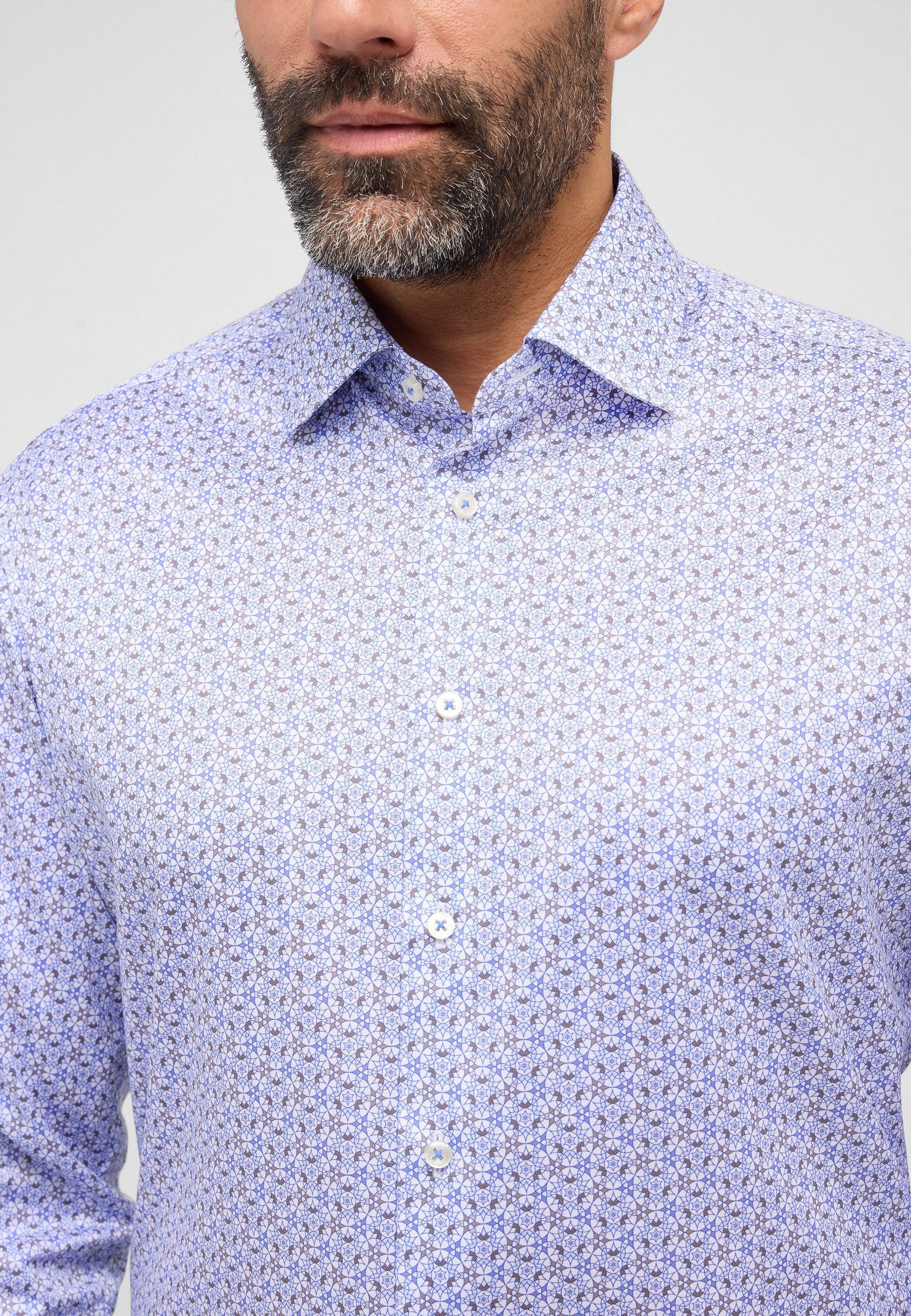 Eterna Overhemd met lange mouwen MODERN FIT NON IRON (strijkvrij)