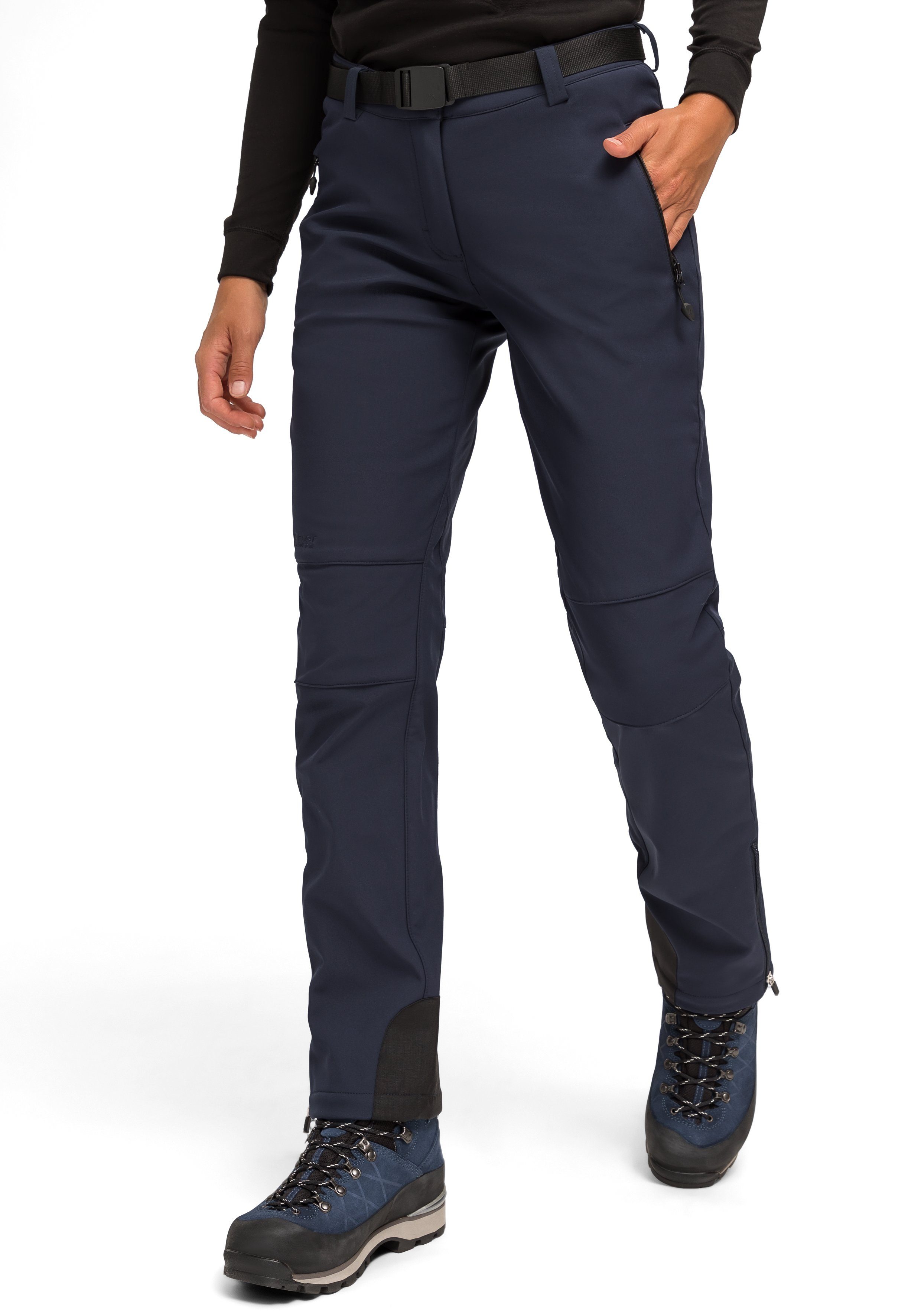 Maier Sports Functionele broek Tech Pants W Warme softshell-broek, elastisch en winddicht
