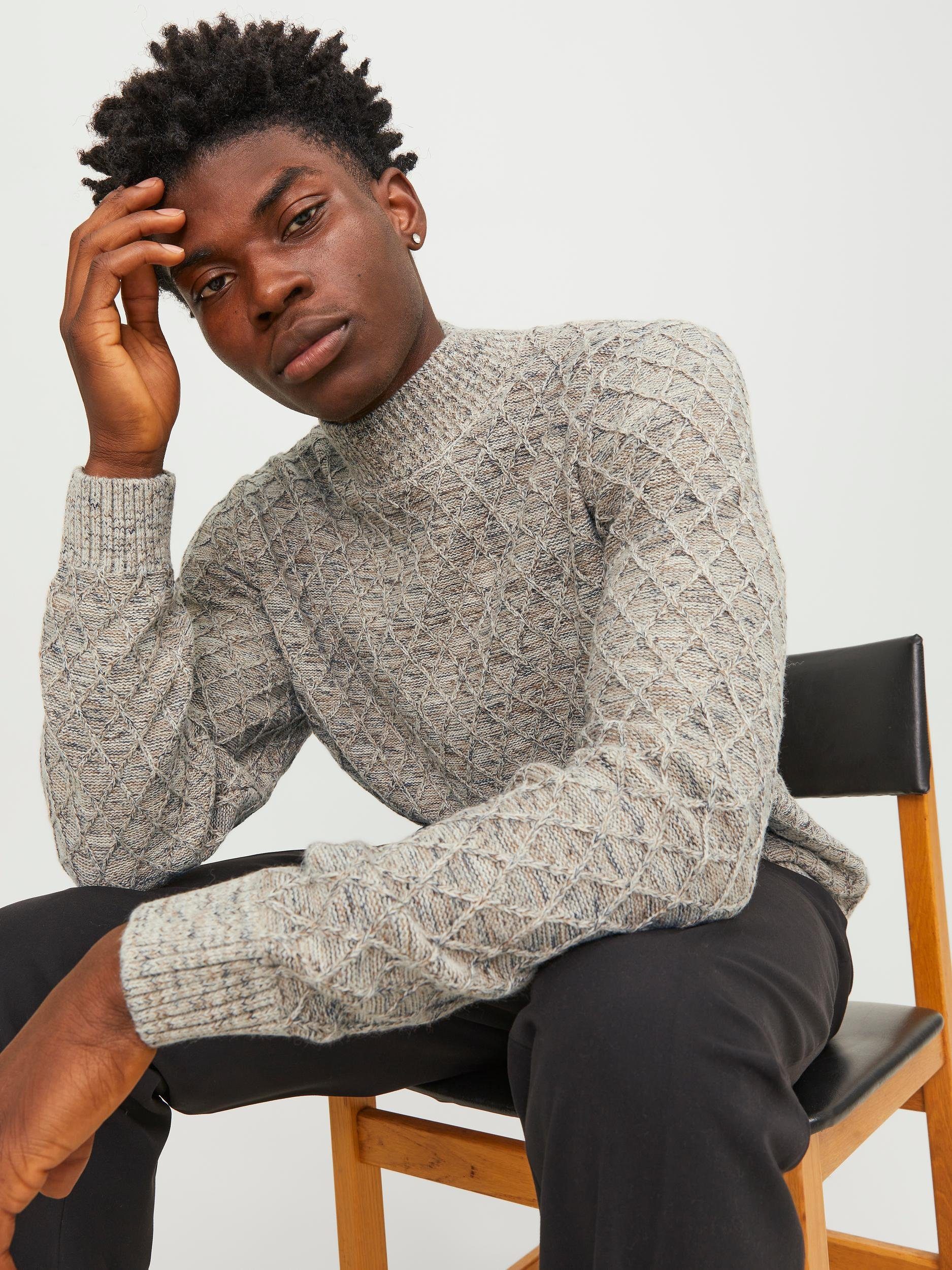 Jack & Jones Trui met staande kraag JPRCCZIGGI KNIT MOCK NECK LN