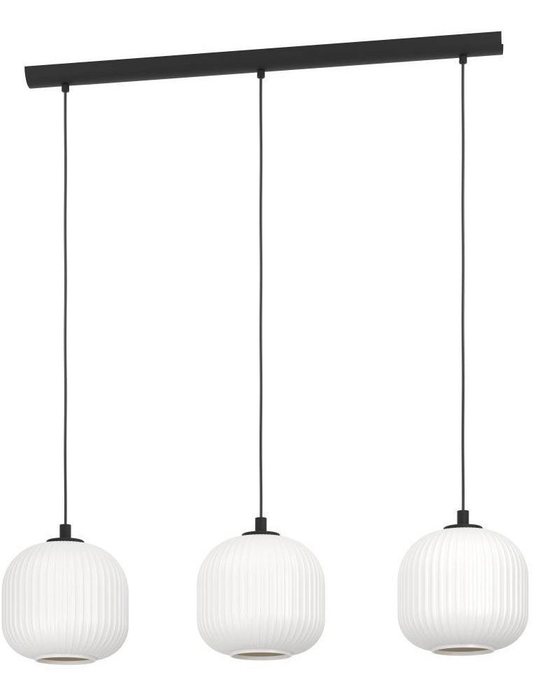 EGLO Hanglamp MANTUNALLE Hanglamp, staal, glas, IP20, E27, eettafellamp, lamp (1 stuk)