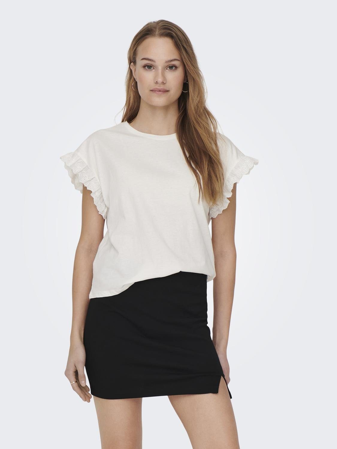 NU 20% KORTING: Only Shirt met ronde hals