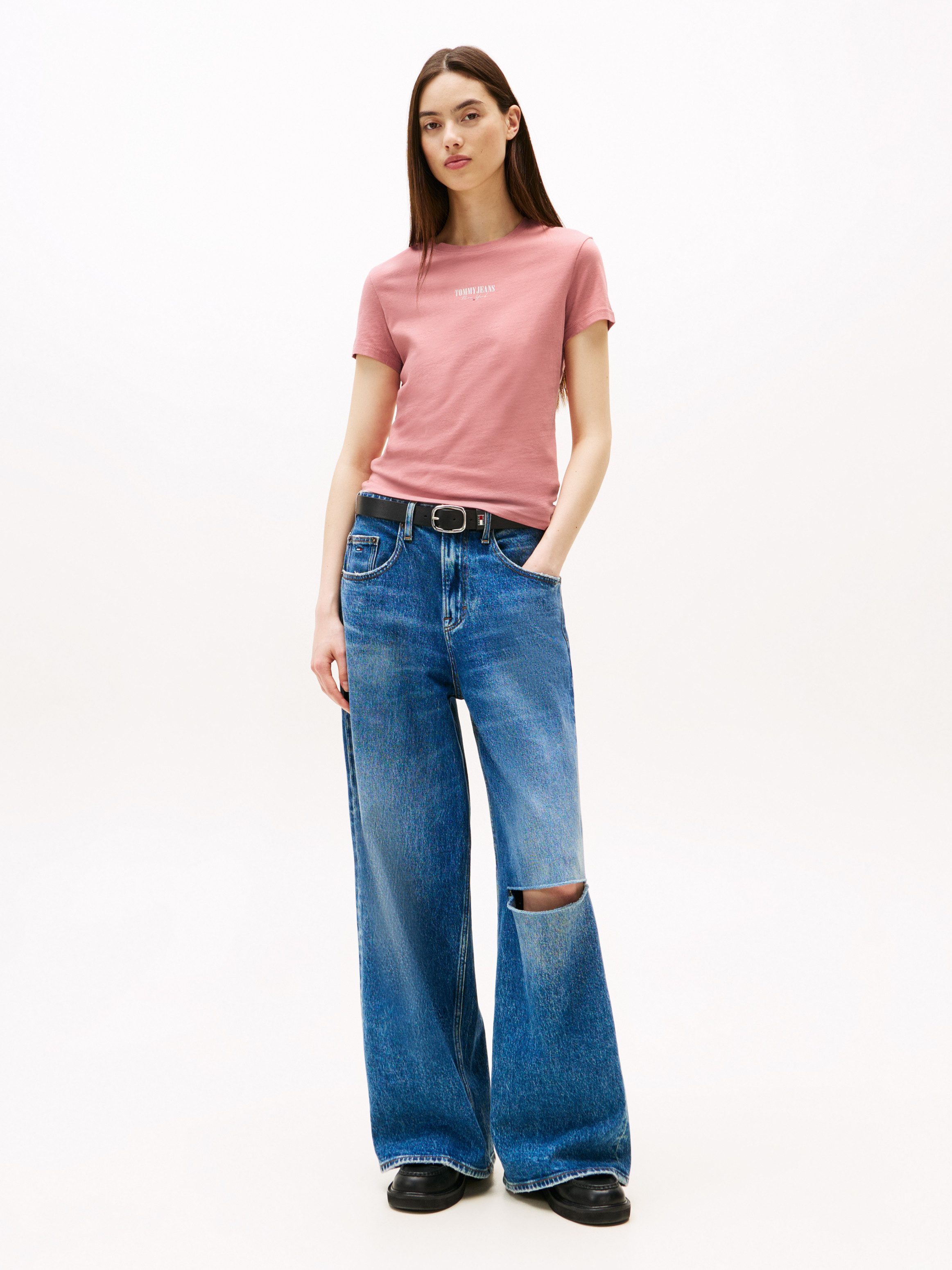 TOMMY JEANS Shirt met korte mouwen TJW 2PACK ESSENTIAL LOGO 2 TEE (set, 2-delig)