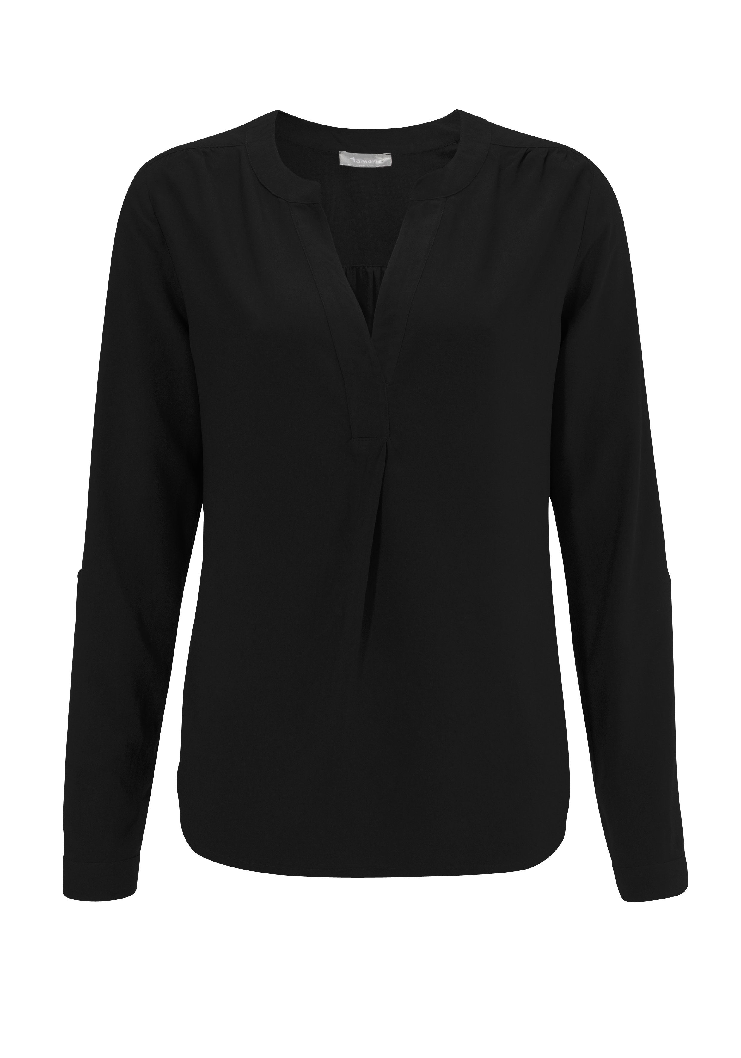 Tamaris Blouse zonder sluiting met opgerolde mouwen