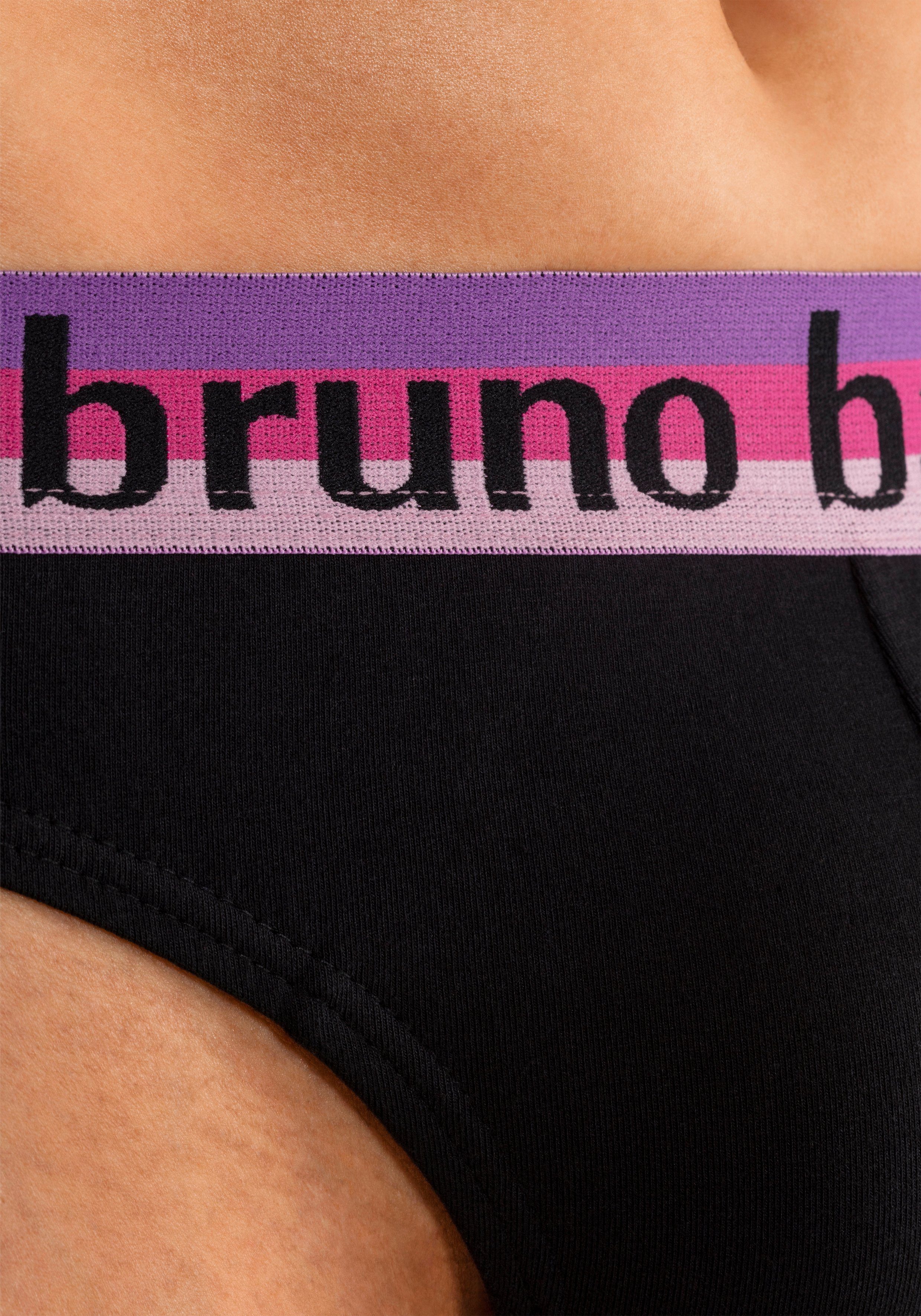 Bruno Banani String met gestreepte logoweefband (set, 5 stuks)