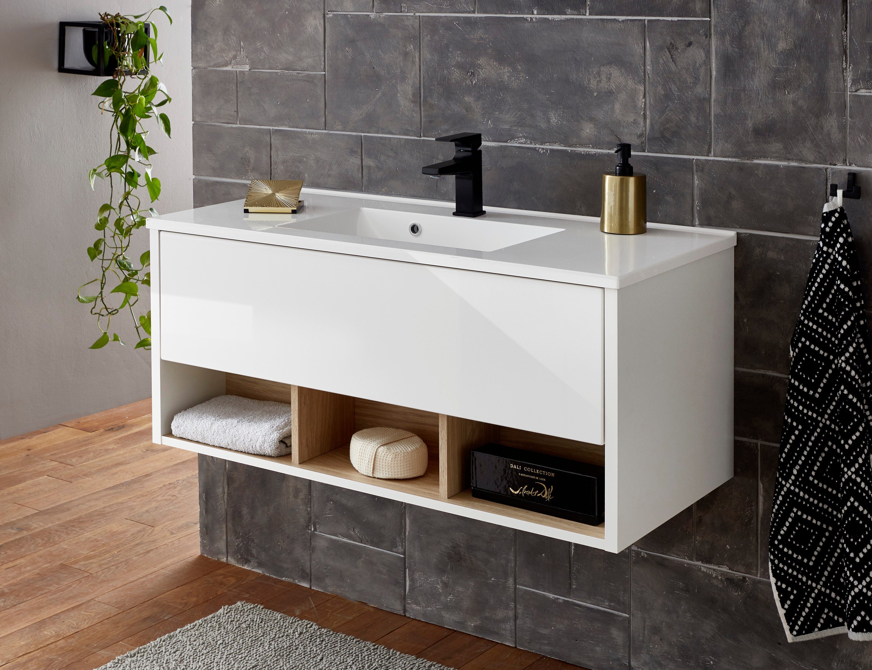 Places of Style Wastafelonderkast Studio Line, wastafel inclusief wasbak, modern ontwerp