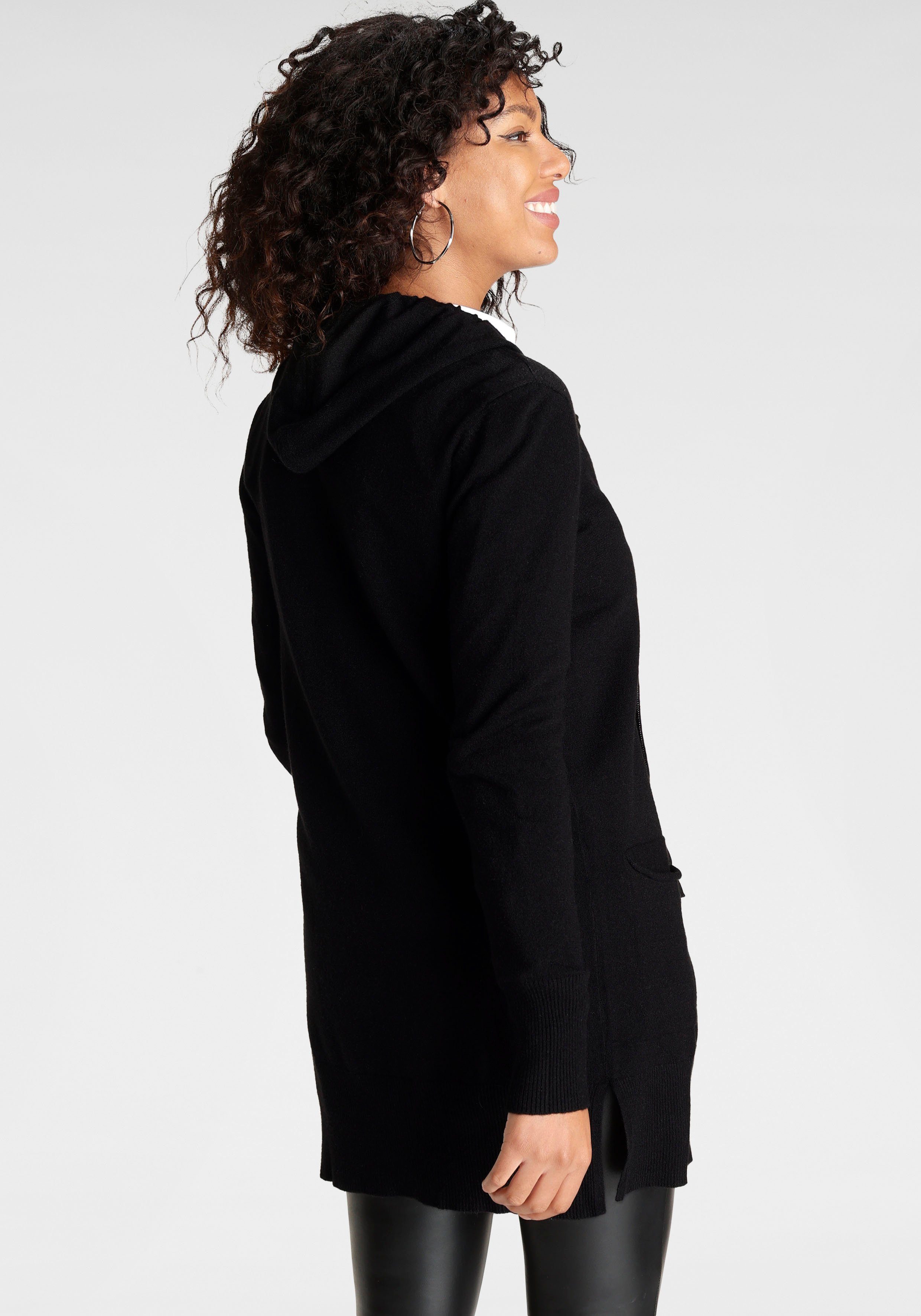Laura Scott Capuchonvest met glitterbanden