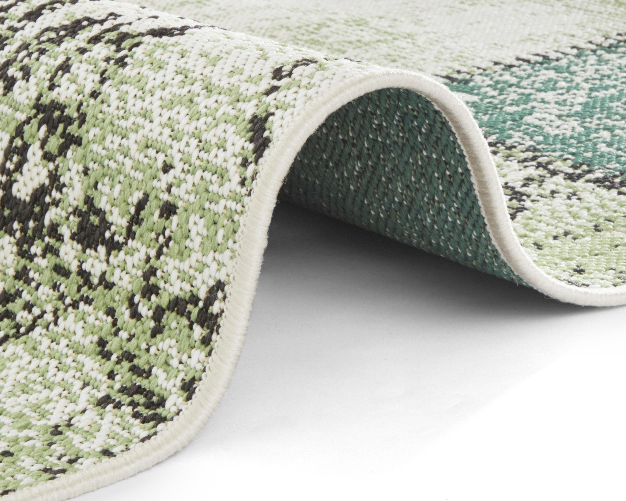 NORTHRUGS Vloerkleed Symi Binnen- en buitengebruik, kortpolig, loper, vintage, woonkamer, buitenruimte