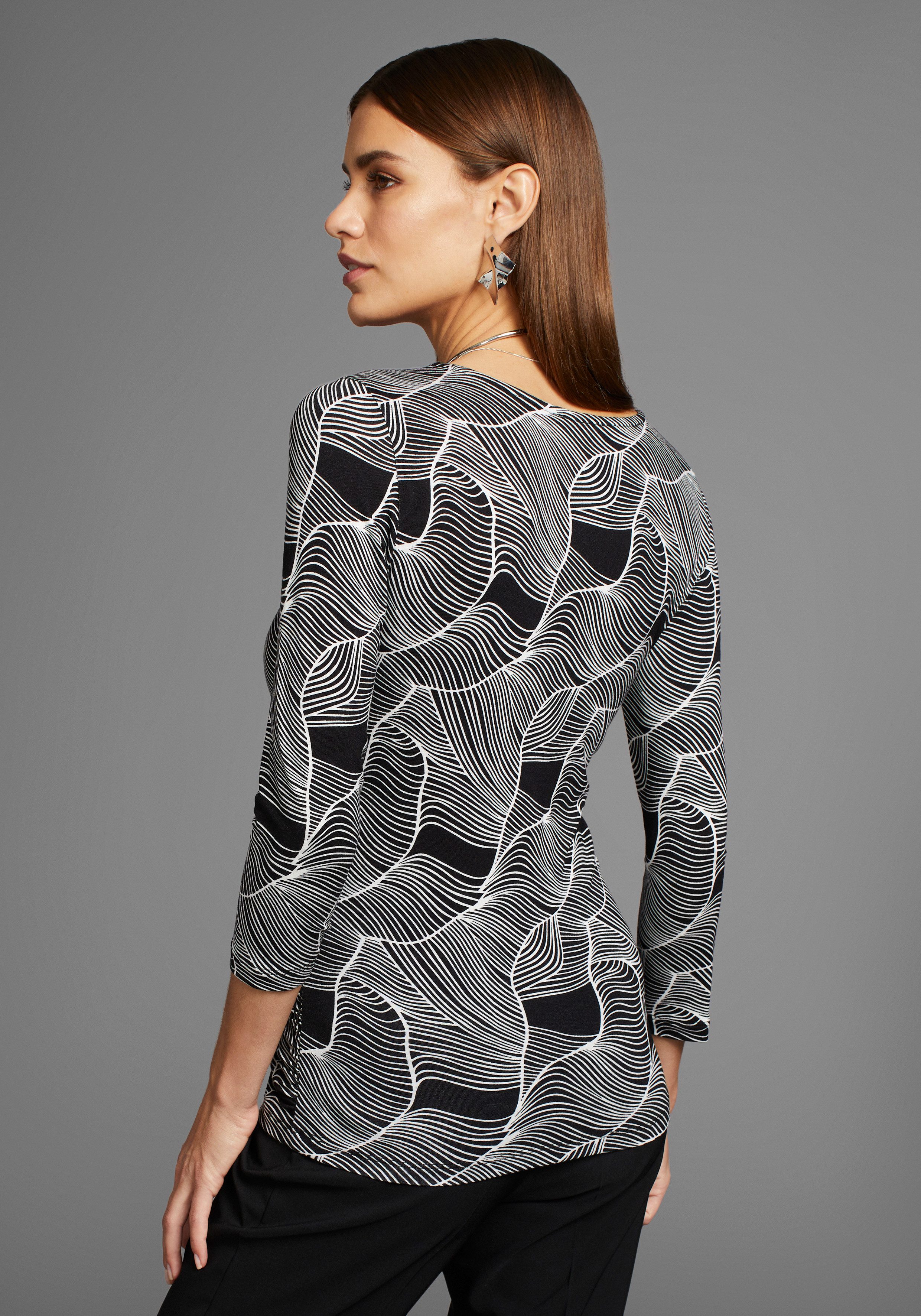 HECHTER PARIS Shirt met 3/4 mouwen met een moderne print - nieuwe collectie