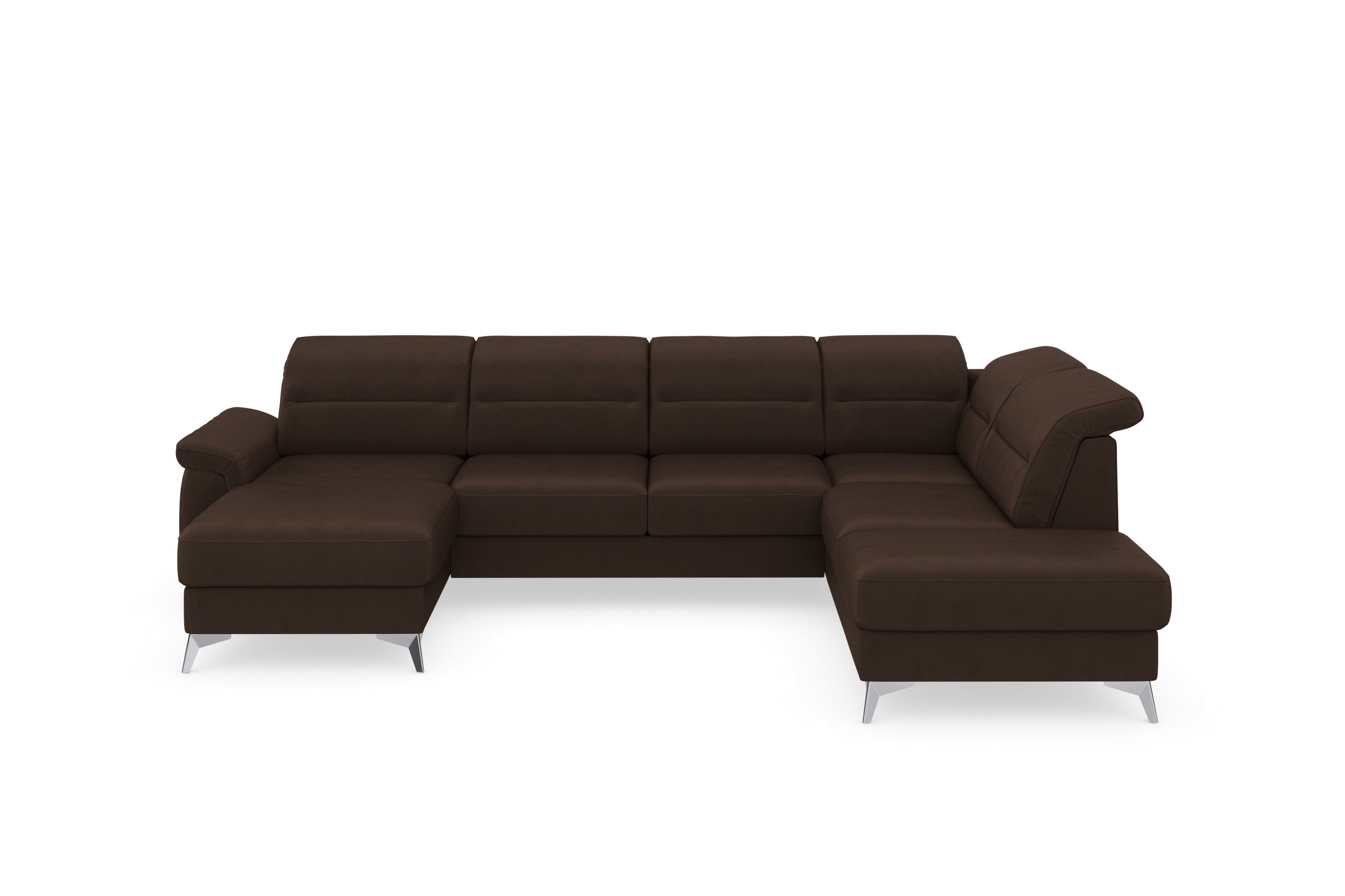 sit&more Zithoek Sinatra U-vorm optioneel met verstelbare hoofdsteun en armleuning etc.