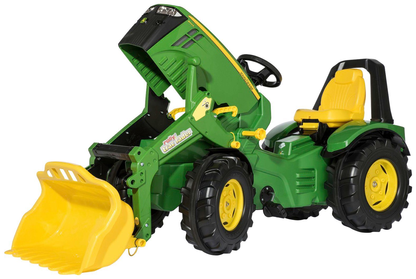 Vliegveld Word gek Herrie Rolly Toys Trapauto Premium John Deere 8400R Kindertractor met lader nu  online bestellen | OTTO