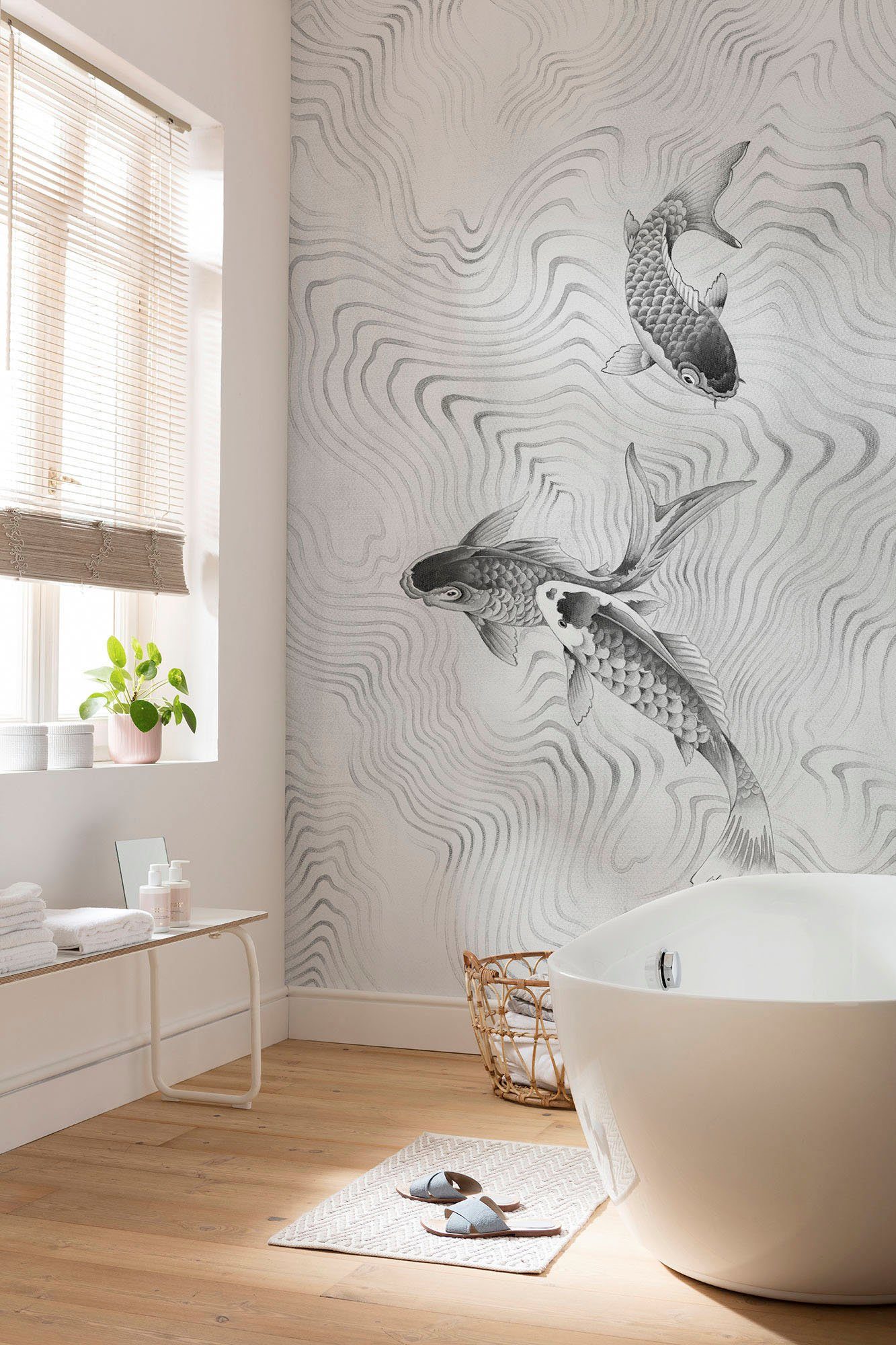 Komar Vliesbehang Digitale print vlies - Perfect Pond - Afmeting 200 x 250 cm (1 stuk)