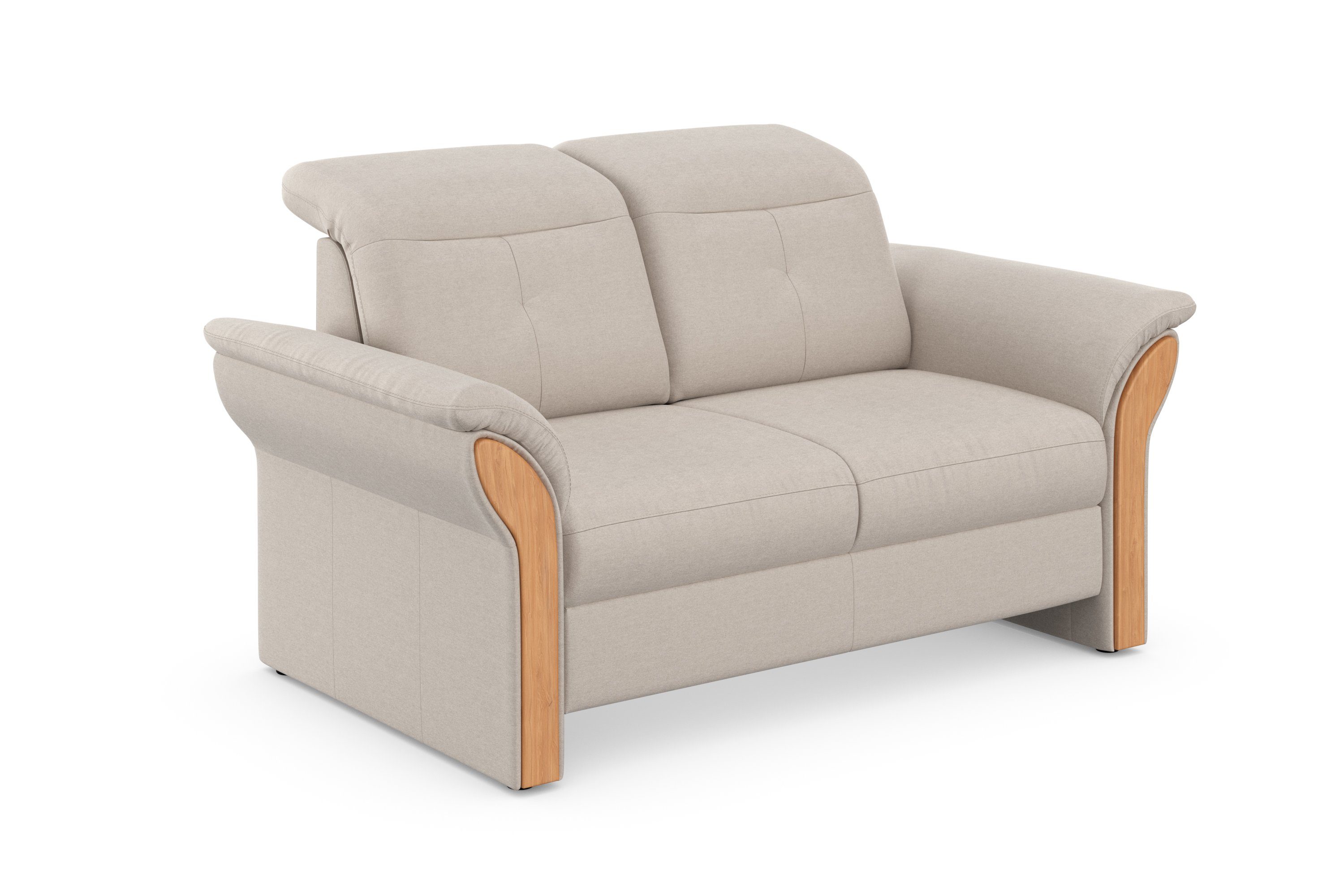 Home affaire 2-zitsbank Dangast Verstelbare hoofdsteun, houten frontlijsten, naar keuze ook in Easy clean bekleding