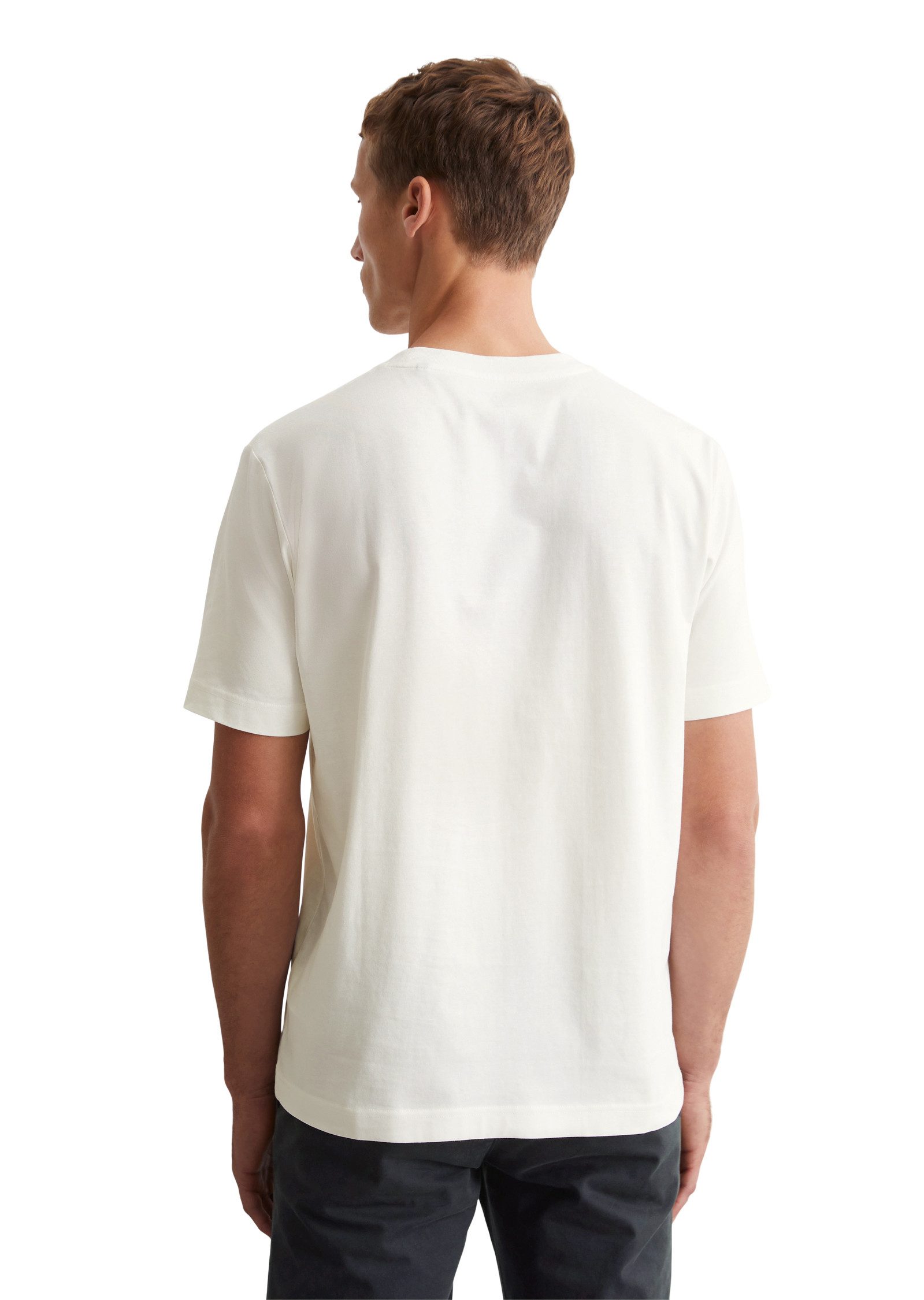 Marc O'Polo T-shirt met een vierkant logo in het midden op de borst