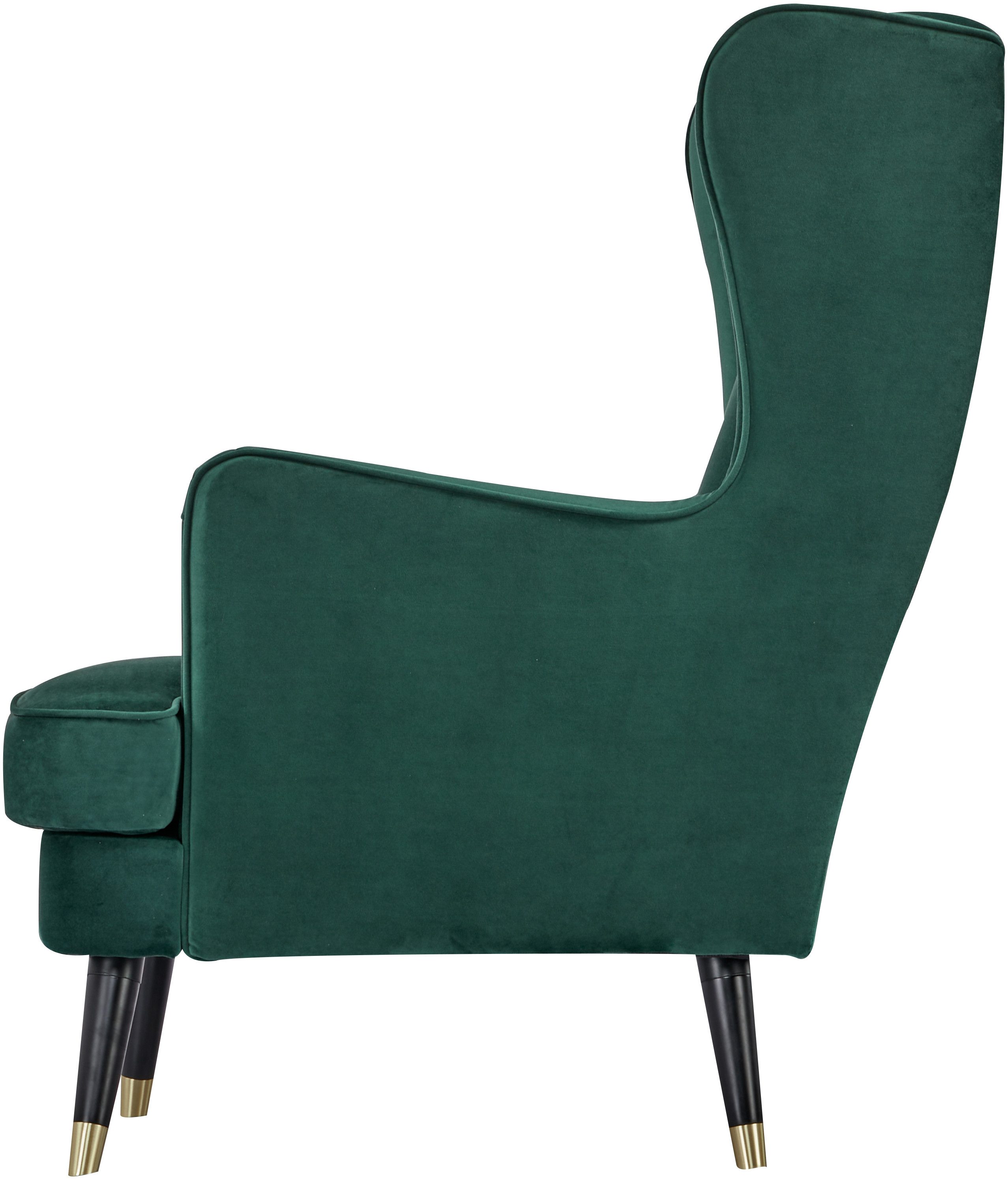 Home affaire Oorfauteuil ZILLER, TV-stoel, vrij in de ruimte te plaatsen, in cord en fluweel