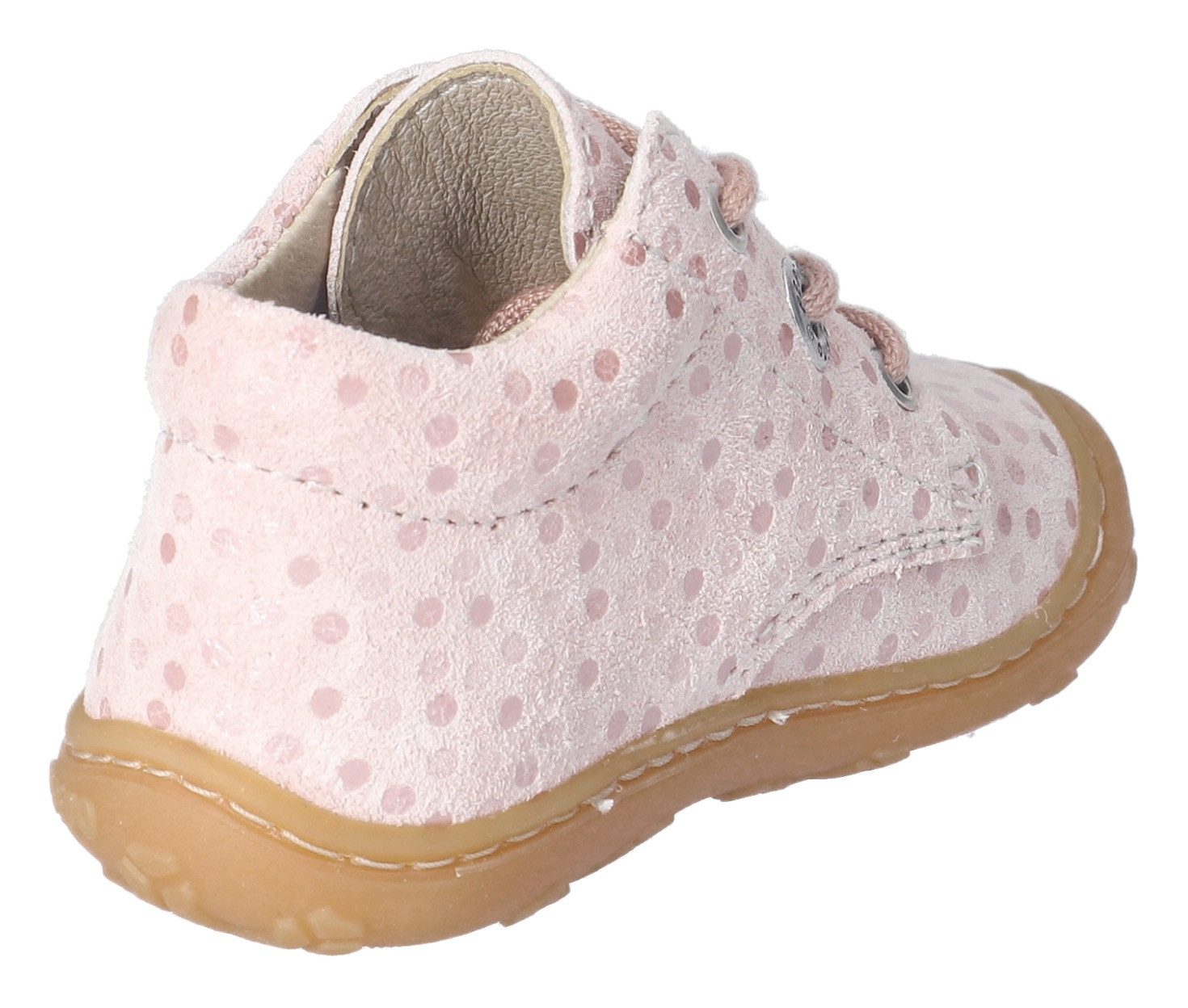PEPINO by RICOSTA Babyschoentjes DOTS WMS: Mittel , veterschoenen met wms-systeem, leer, print, maat sjabloon om te downloaden
