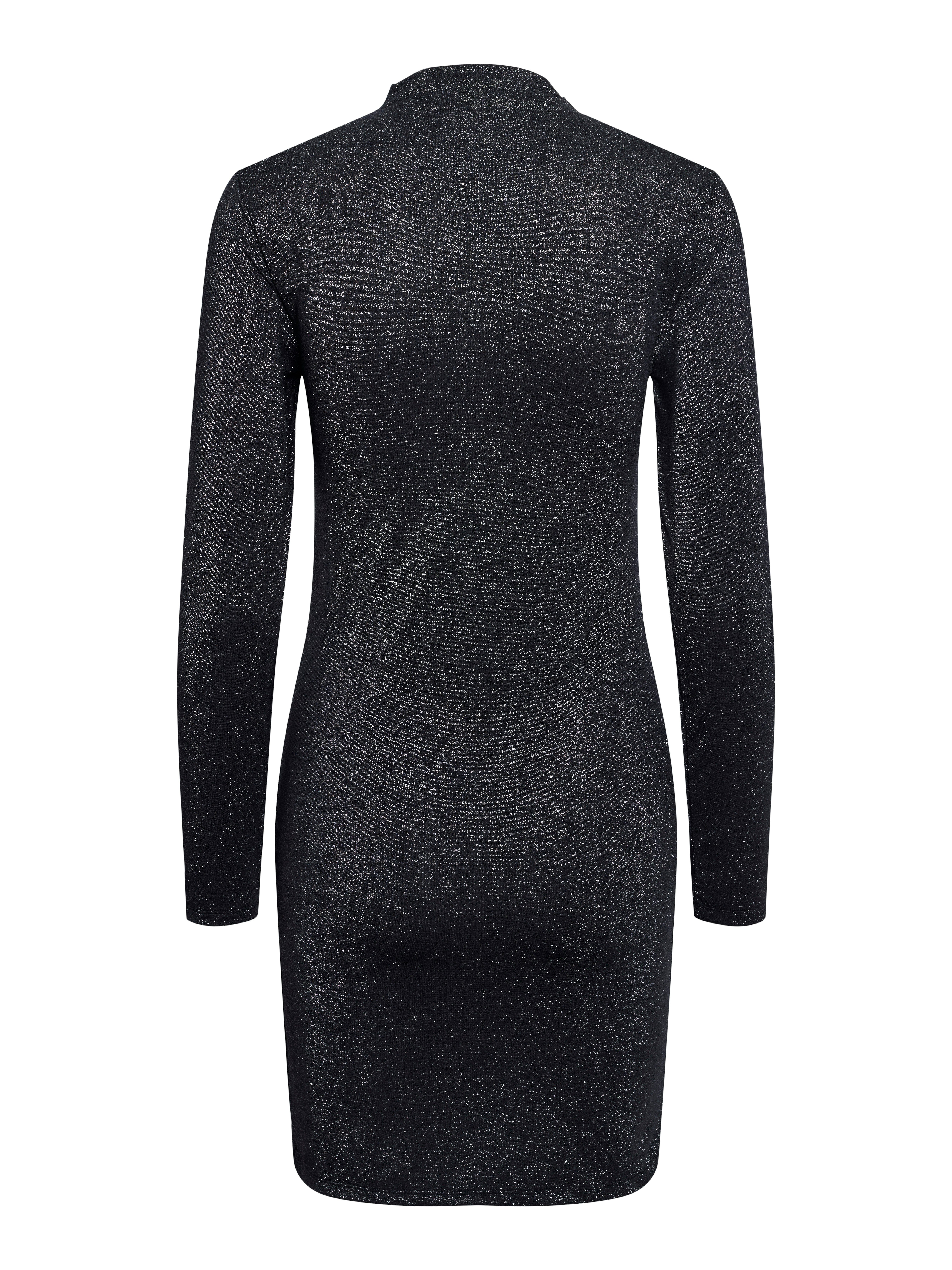 pieces Mini-jurk PCMONICA LS GLITTER DRESS NOOS Glitterstof, de perfecte outfit voor een lange partynacht