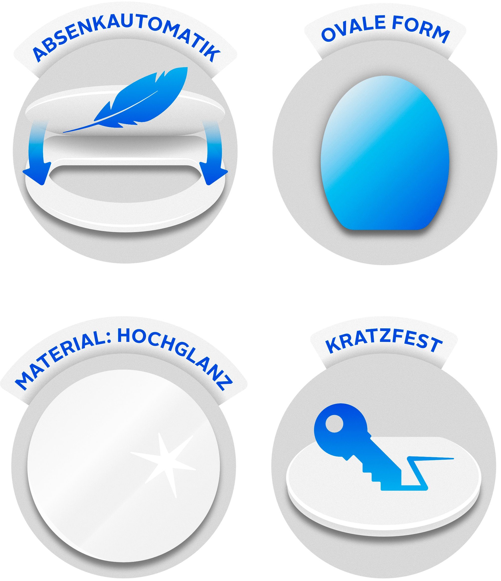 welltime Toiletzitting Zeester met softclosemechanisme, mdf, krasvast
