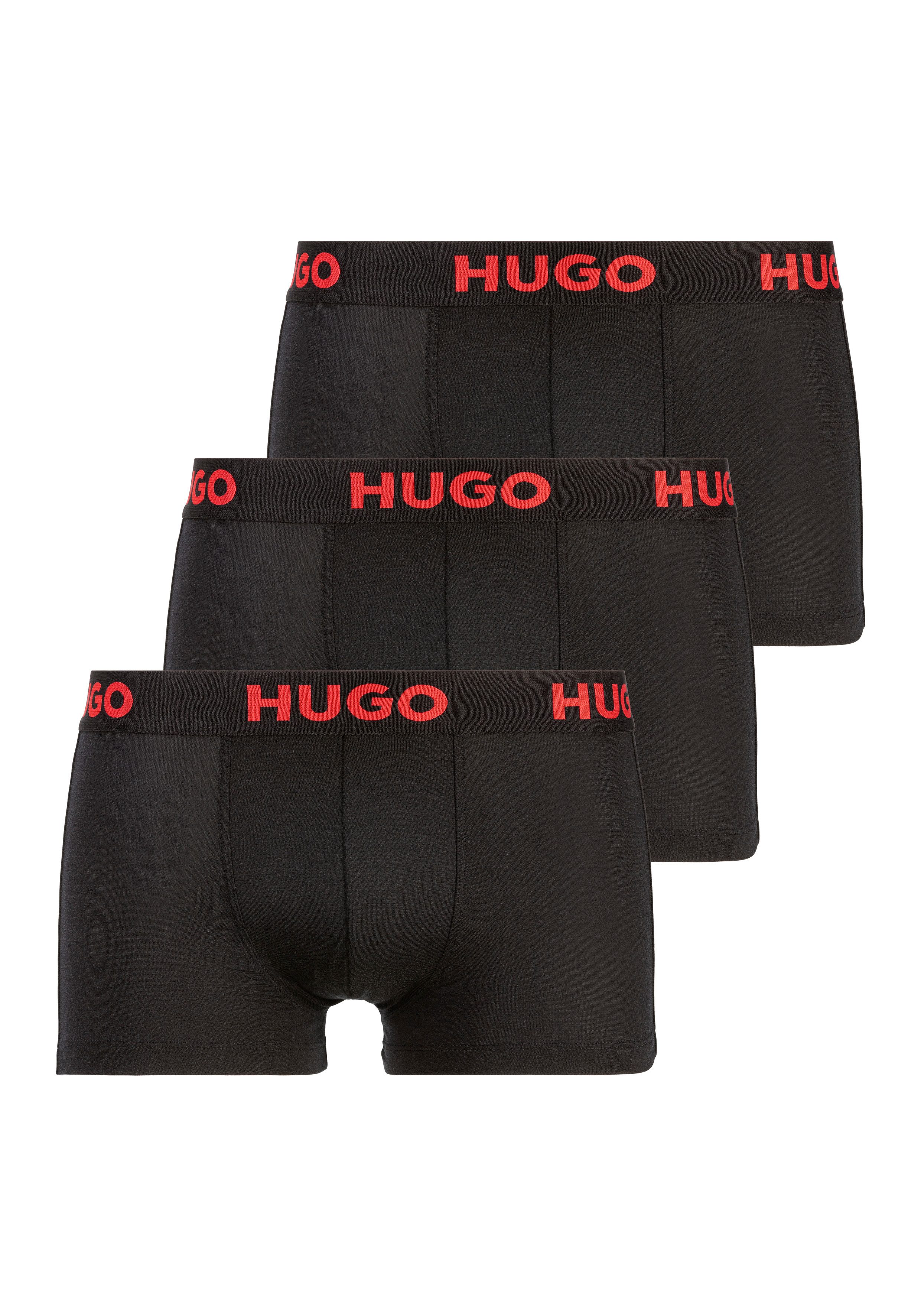 HUGO underwear Trunk TRIPLET NEBULA met elastische logoband (3 stuks)