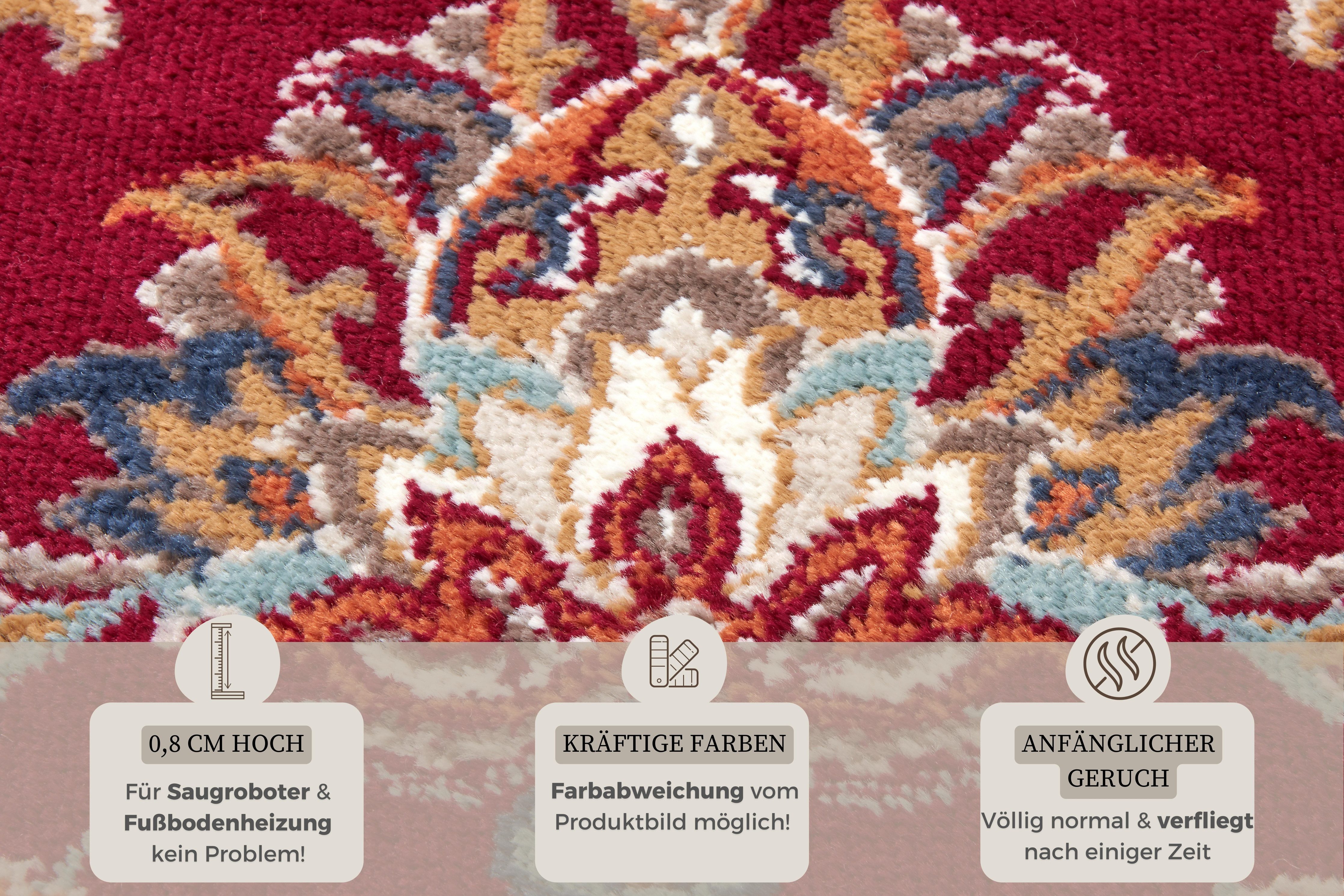 HANSE Home Vloerkleed Caracci Loper, oosters, kortpolig, woonkamer, slaapkamer, eetkamer