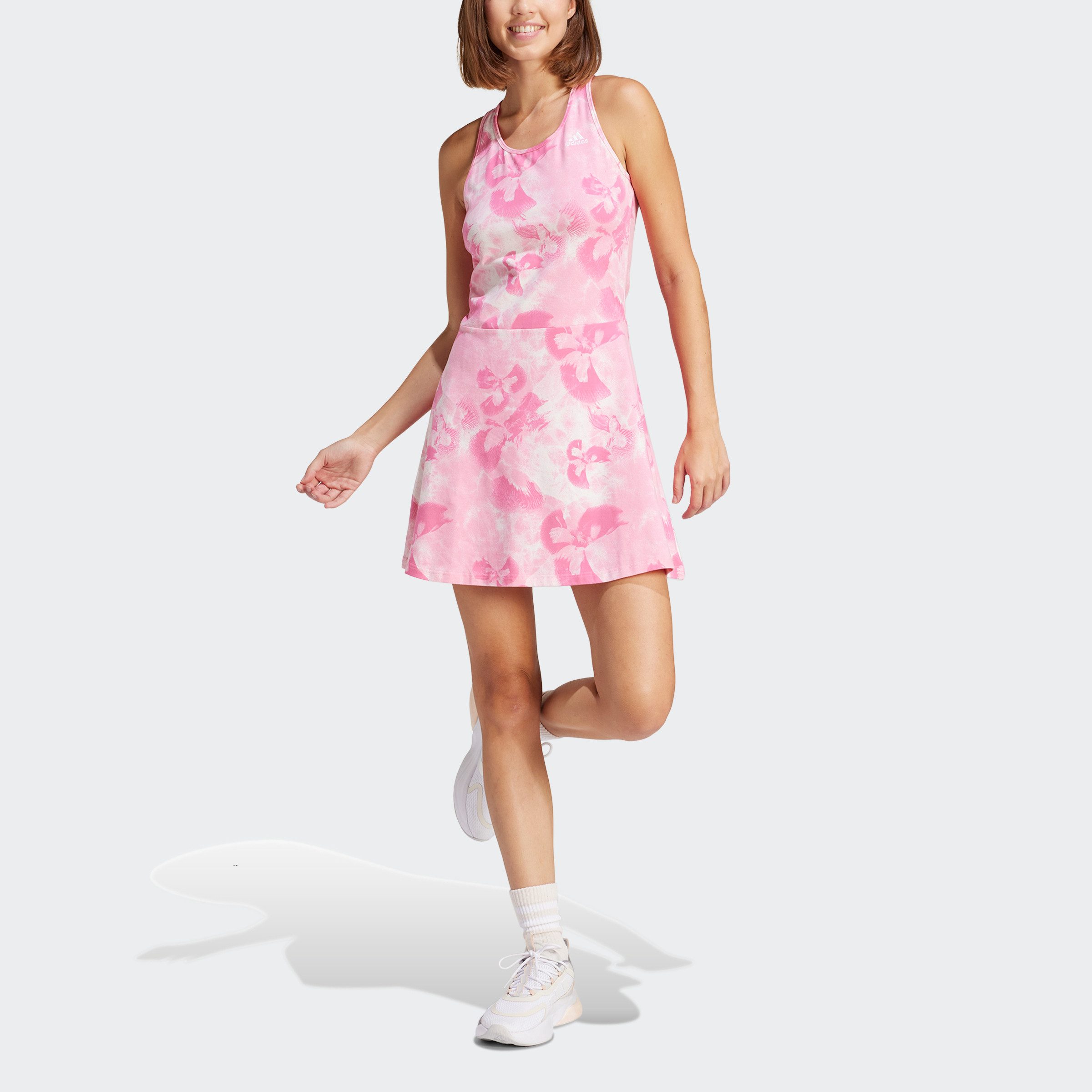 adidas Sportswear Shirtjurk W AOP DRESS (1-delig) dames shirtjurken maat L wit