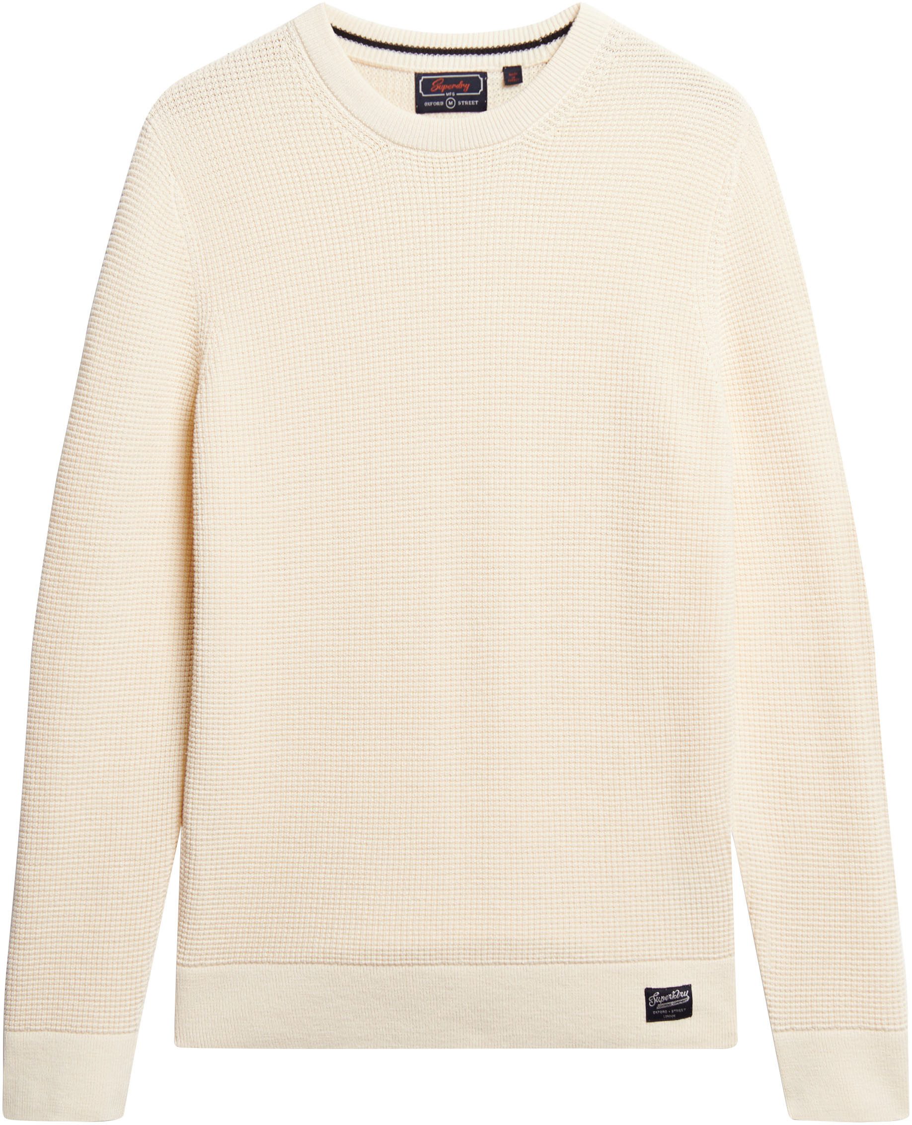 Superdry Gebreide trui TEXTURED CREW KNIT JUMPER met gestructureerd wafelbreipatroon