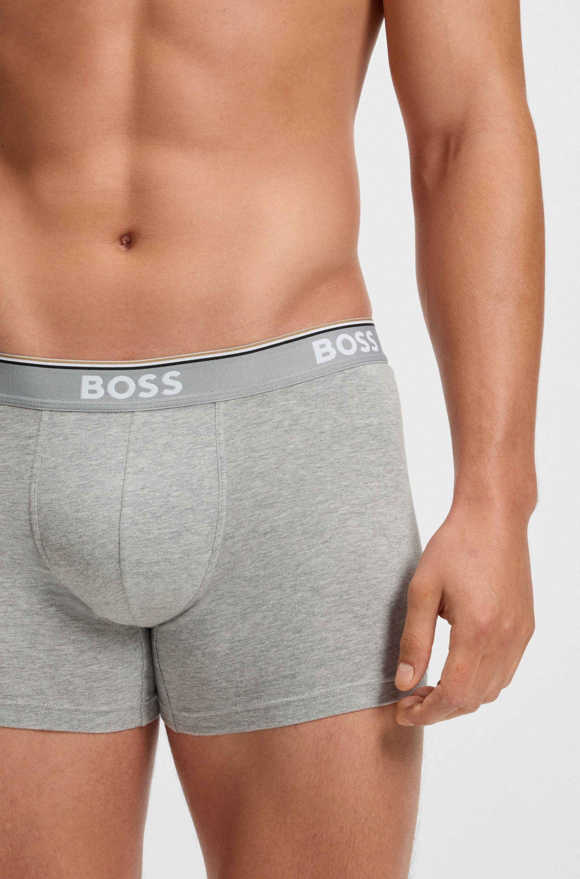 BOSS Lange boxershort BRIEF 3 PACK met in kleur bijpassende weefband (3 stuks)