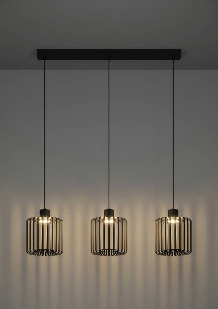 EGLO Hanglamp GINESTRONE-Z Hängelampe schwarz, ZigBee 3.0, Timer, Pendelleuchte, Hanglamp, ZigBee, app en spraakbesturing Alexa, RGB, dimbaar (1 stuk)