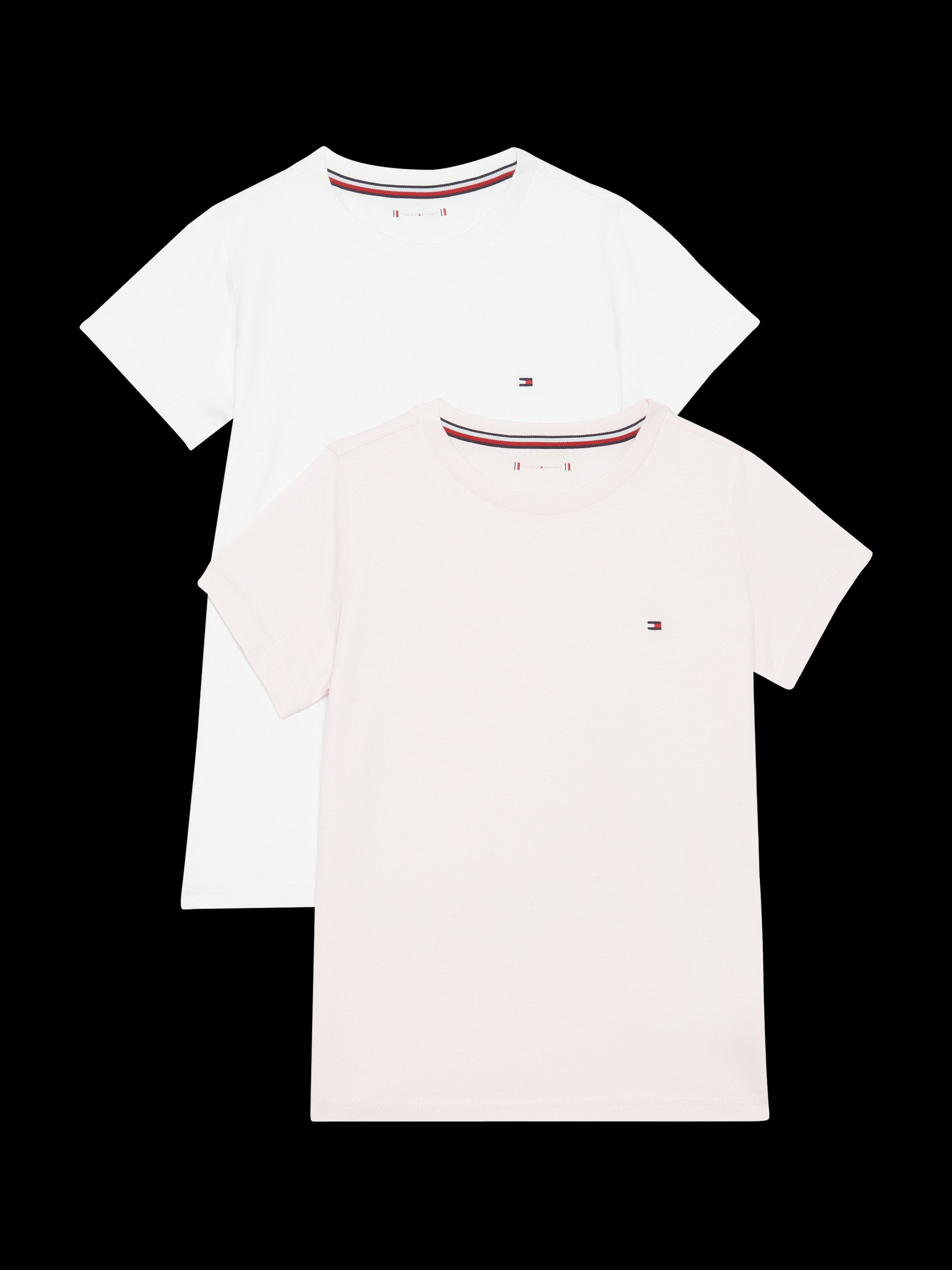 Tommy Hilfiger Underwear T-shirt 2P CN TEE SS met geborduurd logo (2-delig, Set van 2)