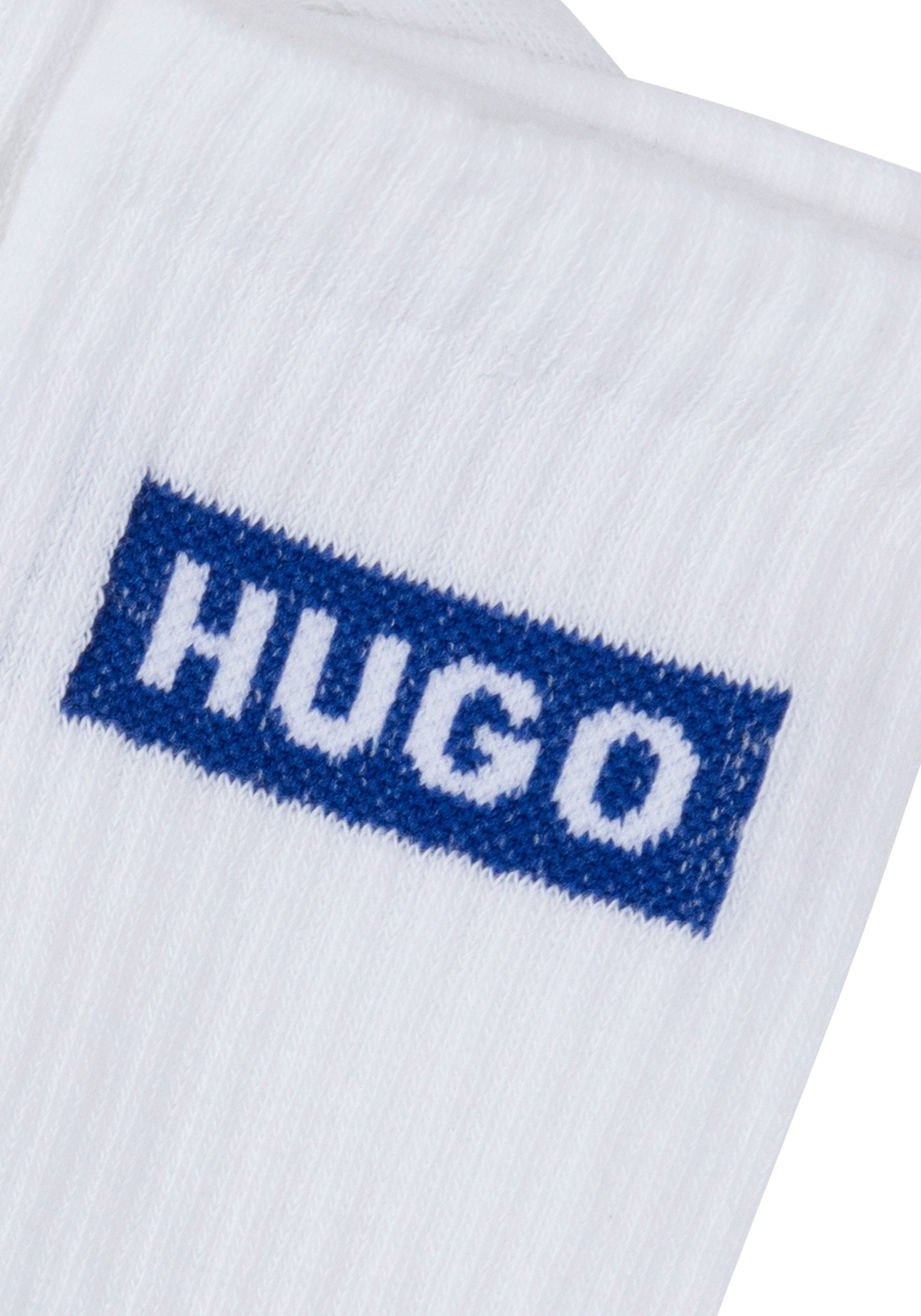 HUGO Blue Vrijetijdssokken 3P QS BLUE LOGO CC W met hugo logo-opschrift (3 paar)